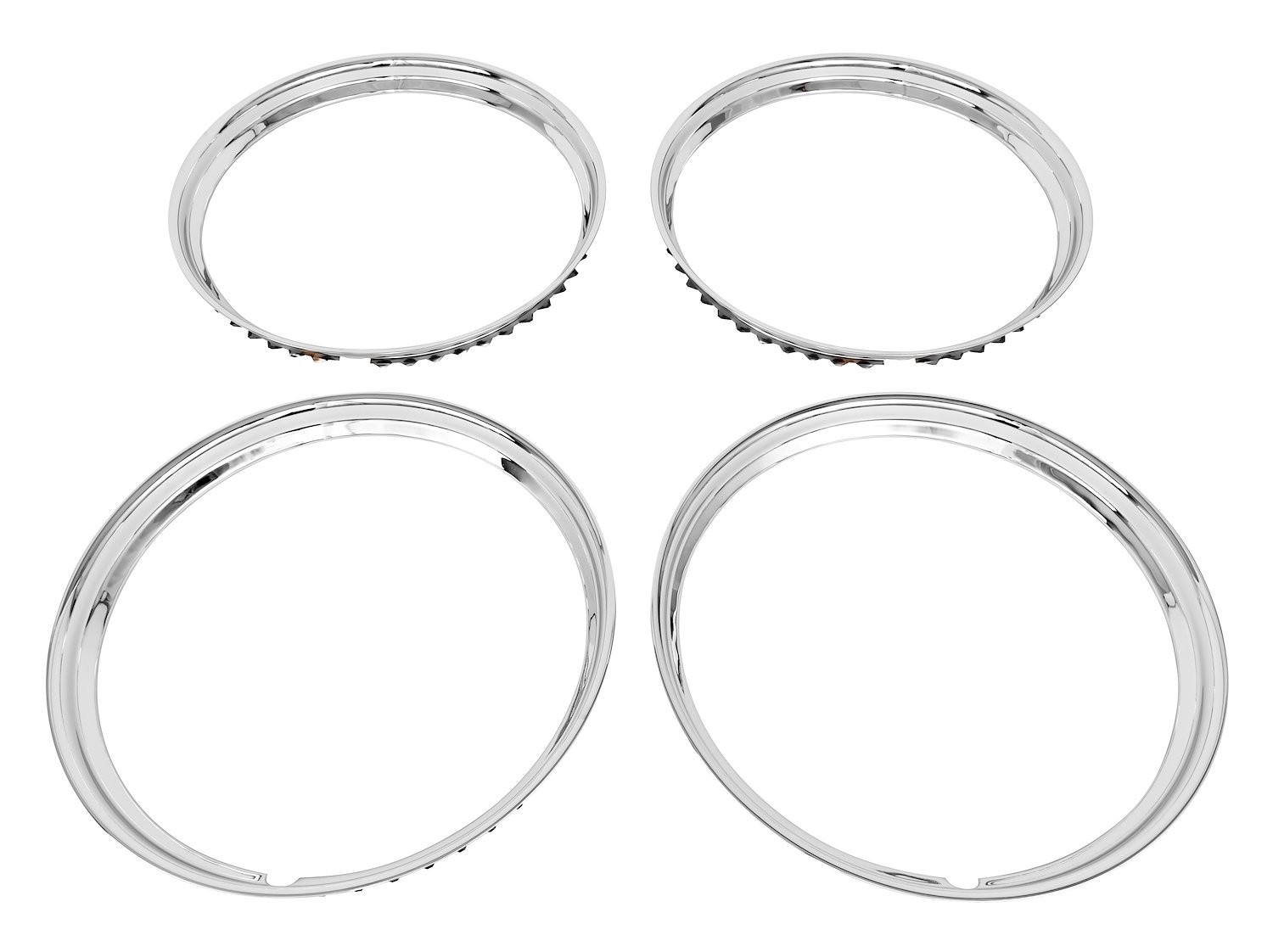 JEGS Smooth Hotrod Style Trim Rings for 16 in. Rally and OE Steel Wheels