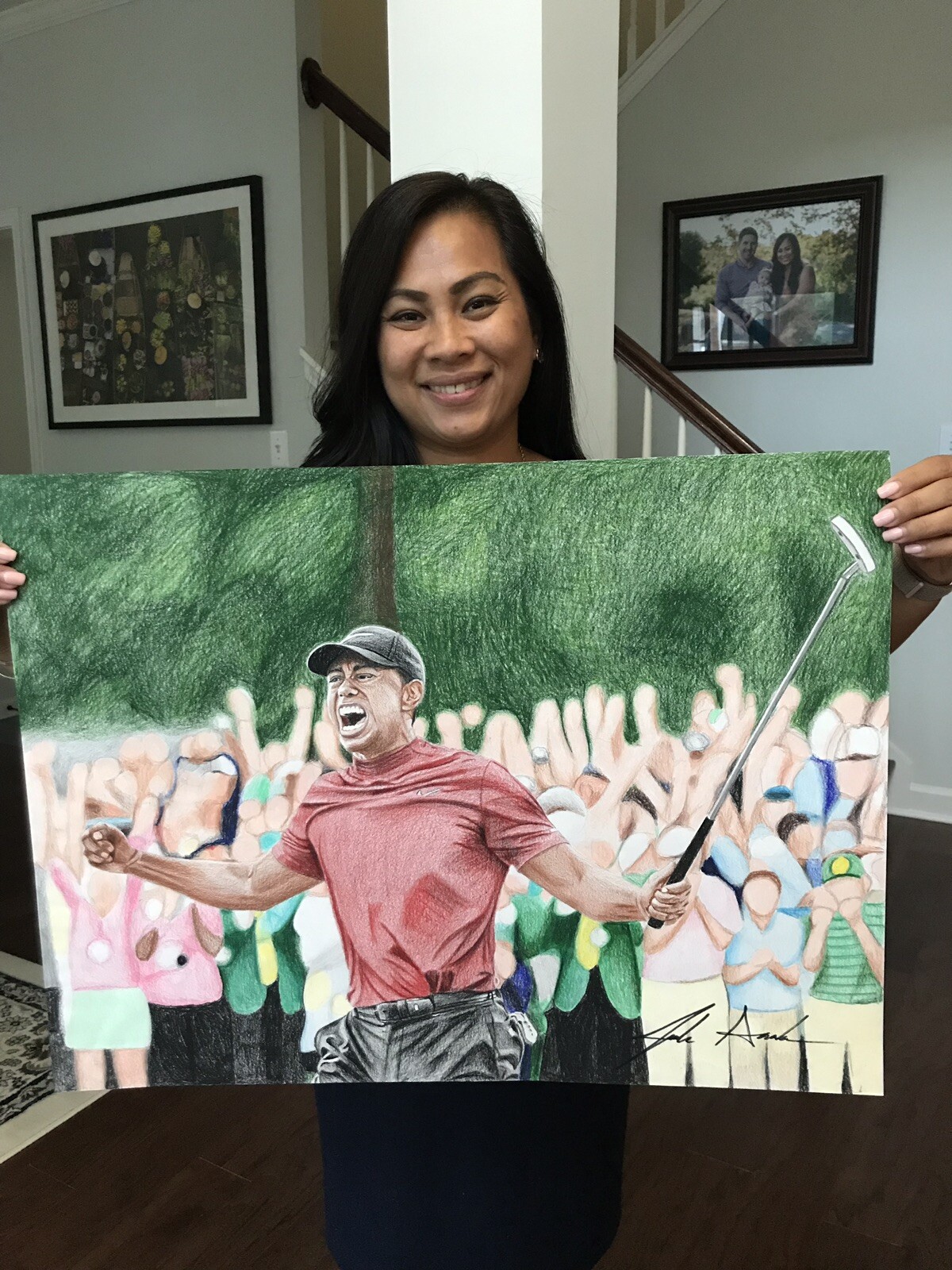 Tiger Woods 2019 Masters Drawing