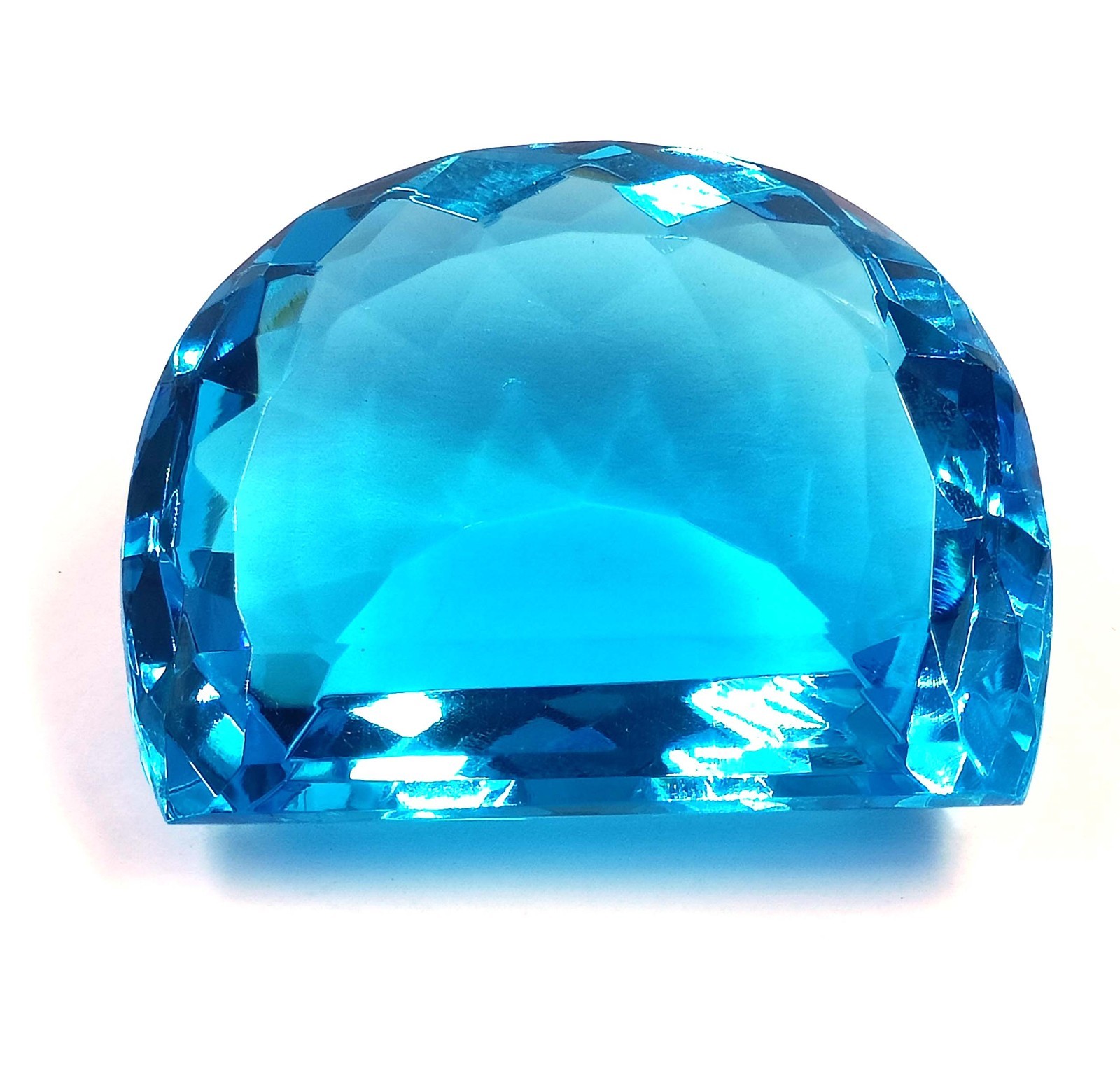 157.55 CT Natural Certified London Blue Topaz Fancy Cut IGL Loose Gemstone 6SHF