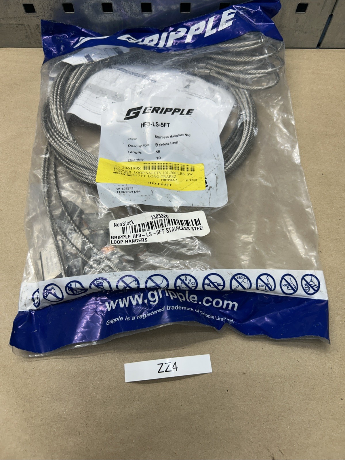 Gripple HF3-LS-5FT (10) S/S Loop Hangers In Sealed Bag Fast Shipping + Warranty