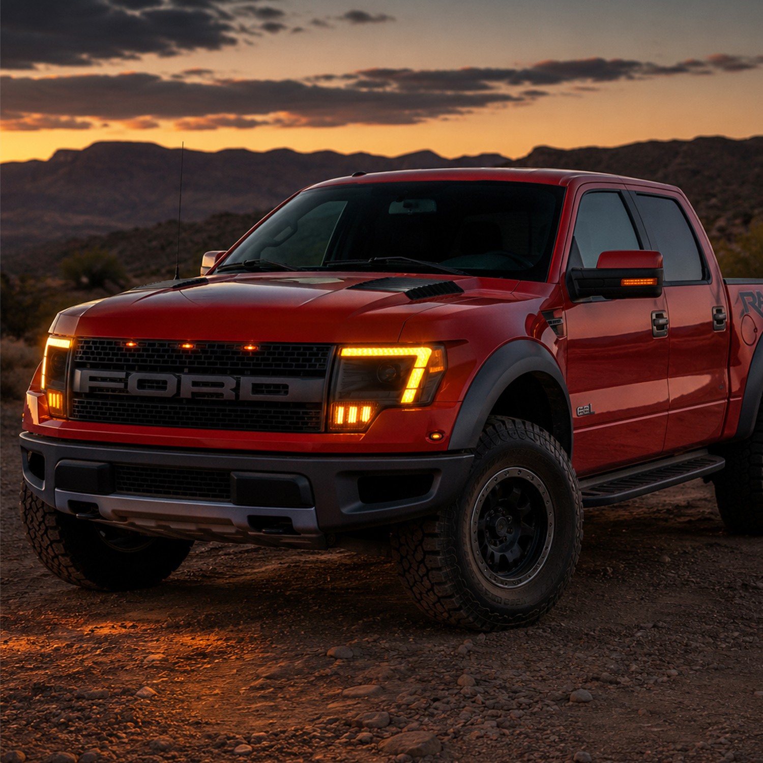 Pair Full LED Projector Headlights For Ford F150 F-150 Raptor 2009-14 Animation Pair Full LED Projector Headlights For Ford F150 F-150 Raptor 2009-14 Animation