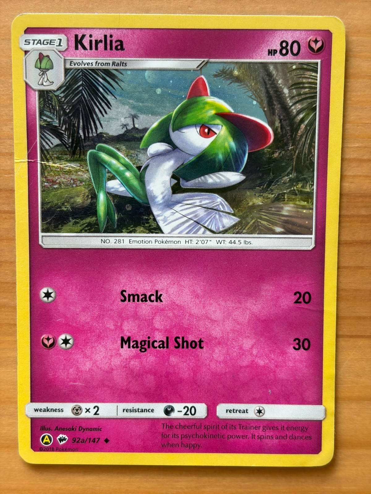 Kirlia 92a/147 Cosmos Holo HP - Burning Shadows 2017 Alternate Art - Pokemon TCG