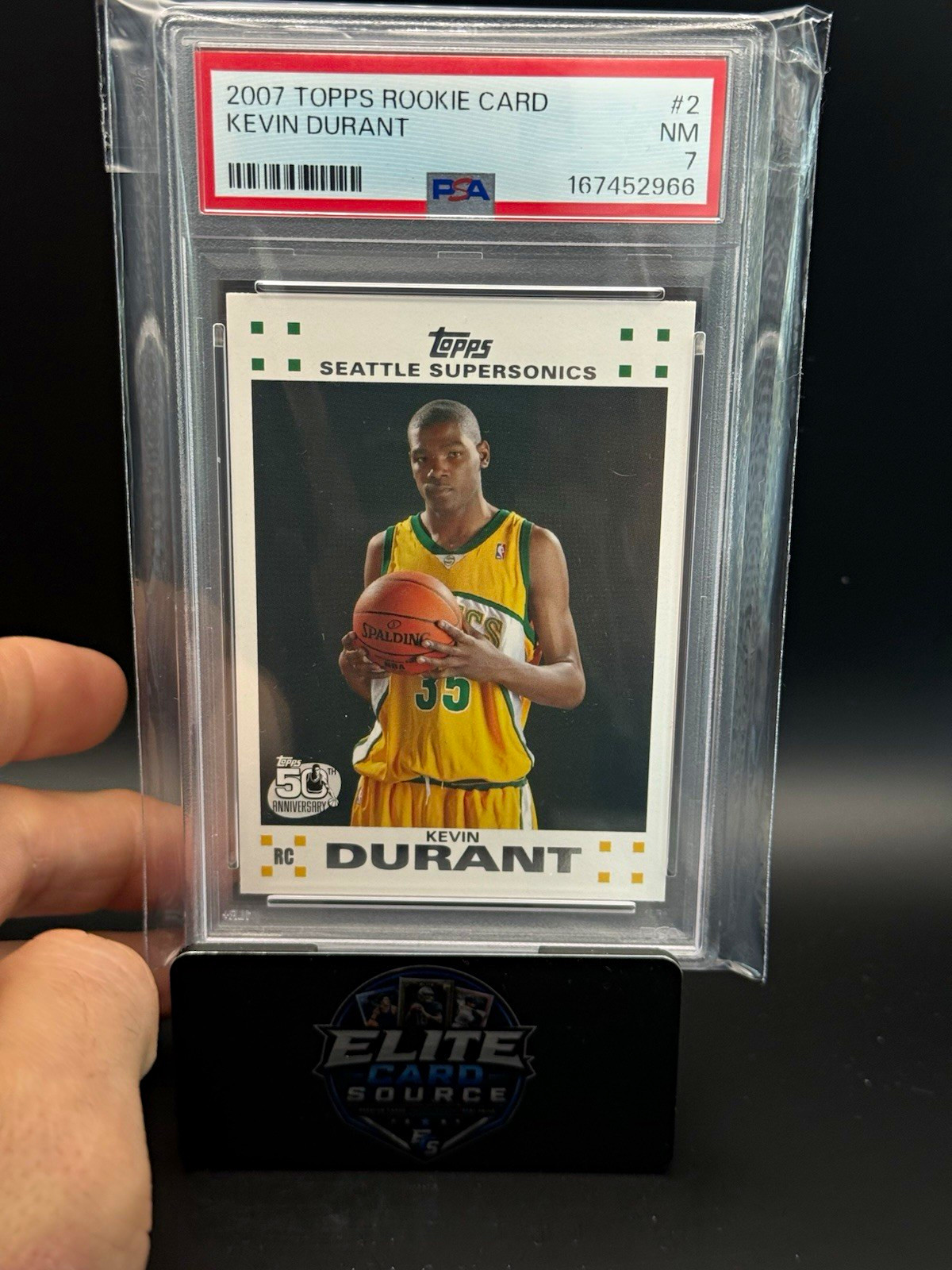 Topps 2007 Topps Kevin Durant Rookie 50th Anniversary #2 PSA 7 Supersonics