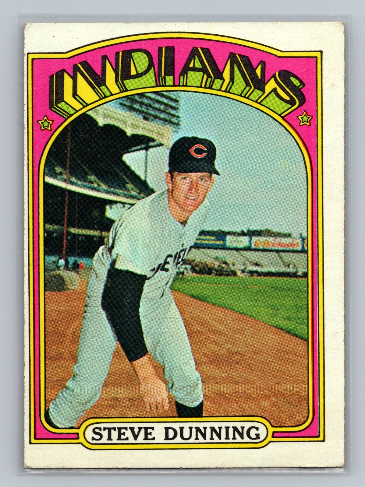 1972 Topps #658 Steve Dunning Cleveland Indians High Number Vintage Card VG-EX