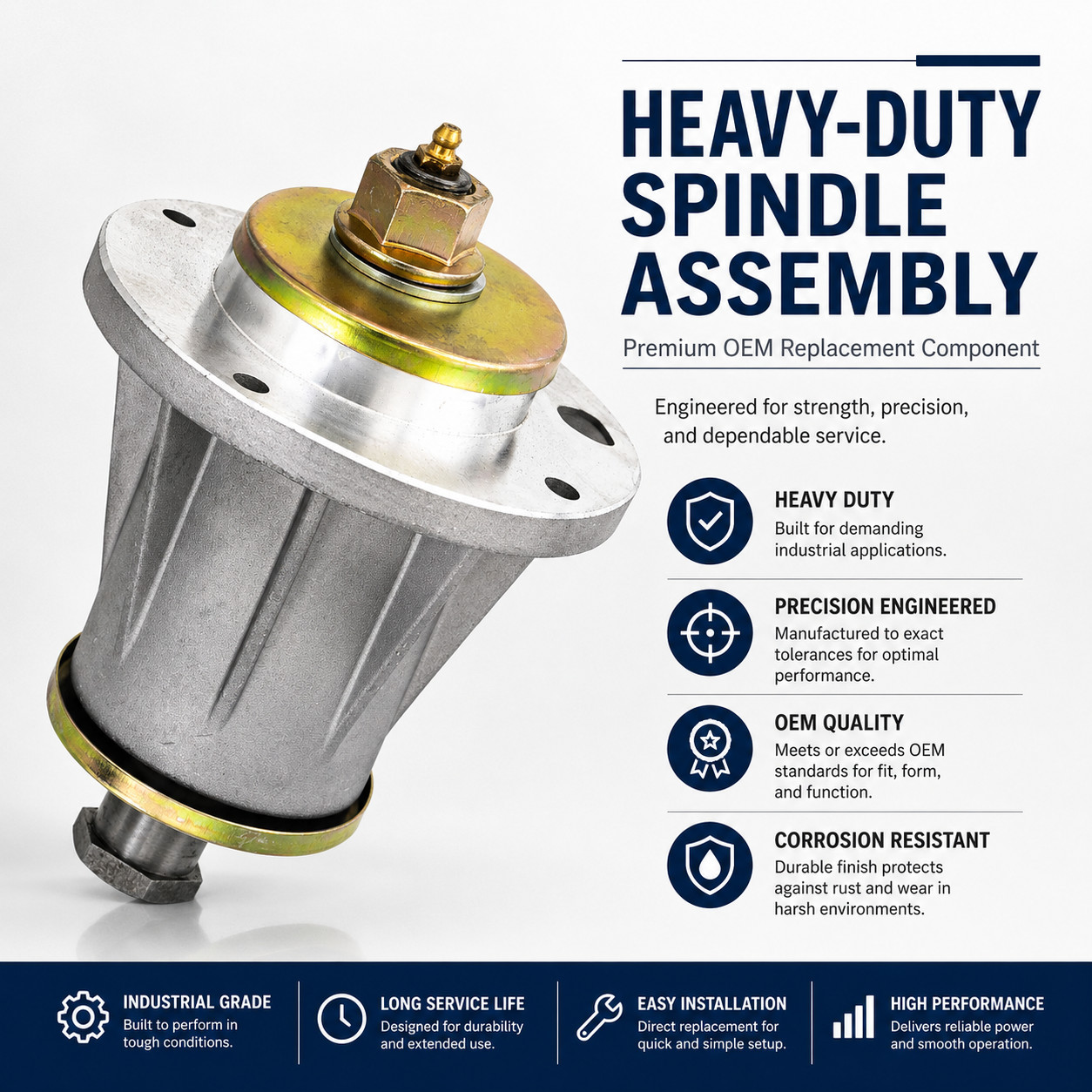 Spindle Assembly 539108773 539108759 539114820 Fits Husqvarna