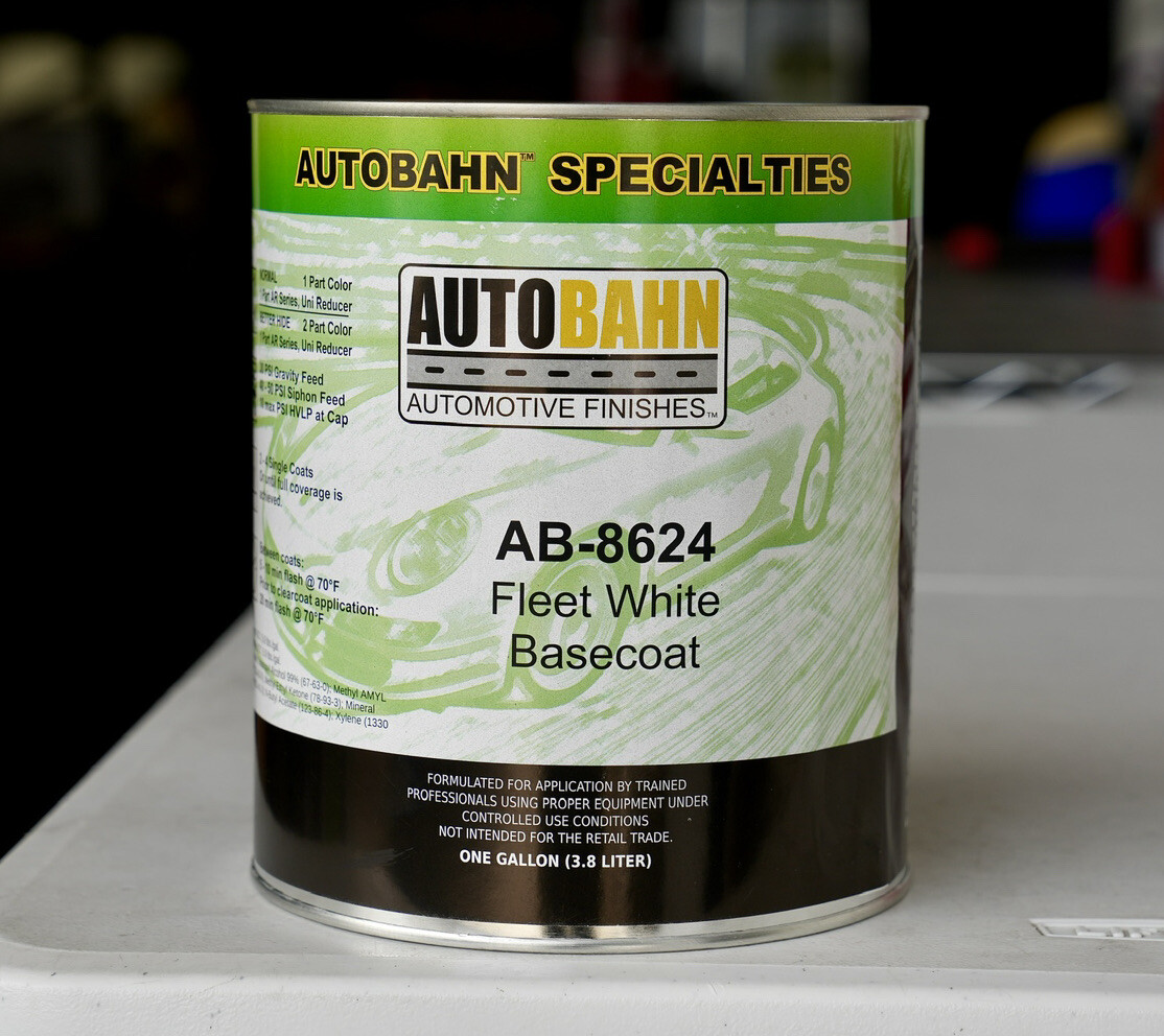 Autobahn AB-8624 Fleet White Basecoat GALLON GM Code WA8624 Automotive Paint