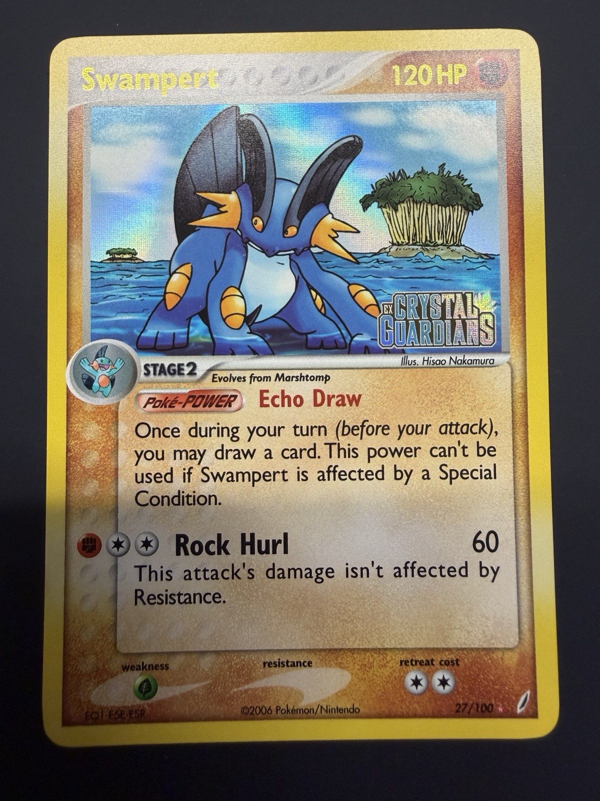 Swampert - 27/100 (EX Crystal Guardians) Deck Exclusives 027/100 NM Holofoil