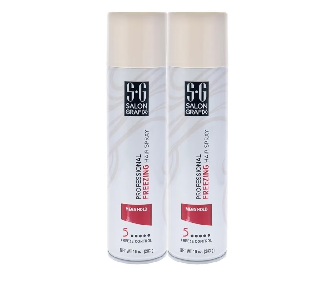 Salon Grafix Freezing Hair Spray Mega Hold - Quick-Drying Hairspray for Women... Salon Grafix Freezing Hair Spray Mega Hold - Quick-Drying Hairspray for Women...