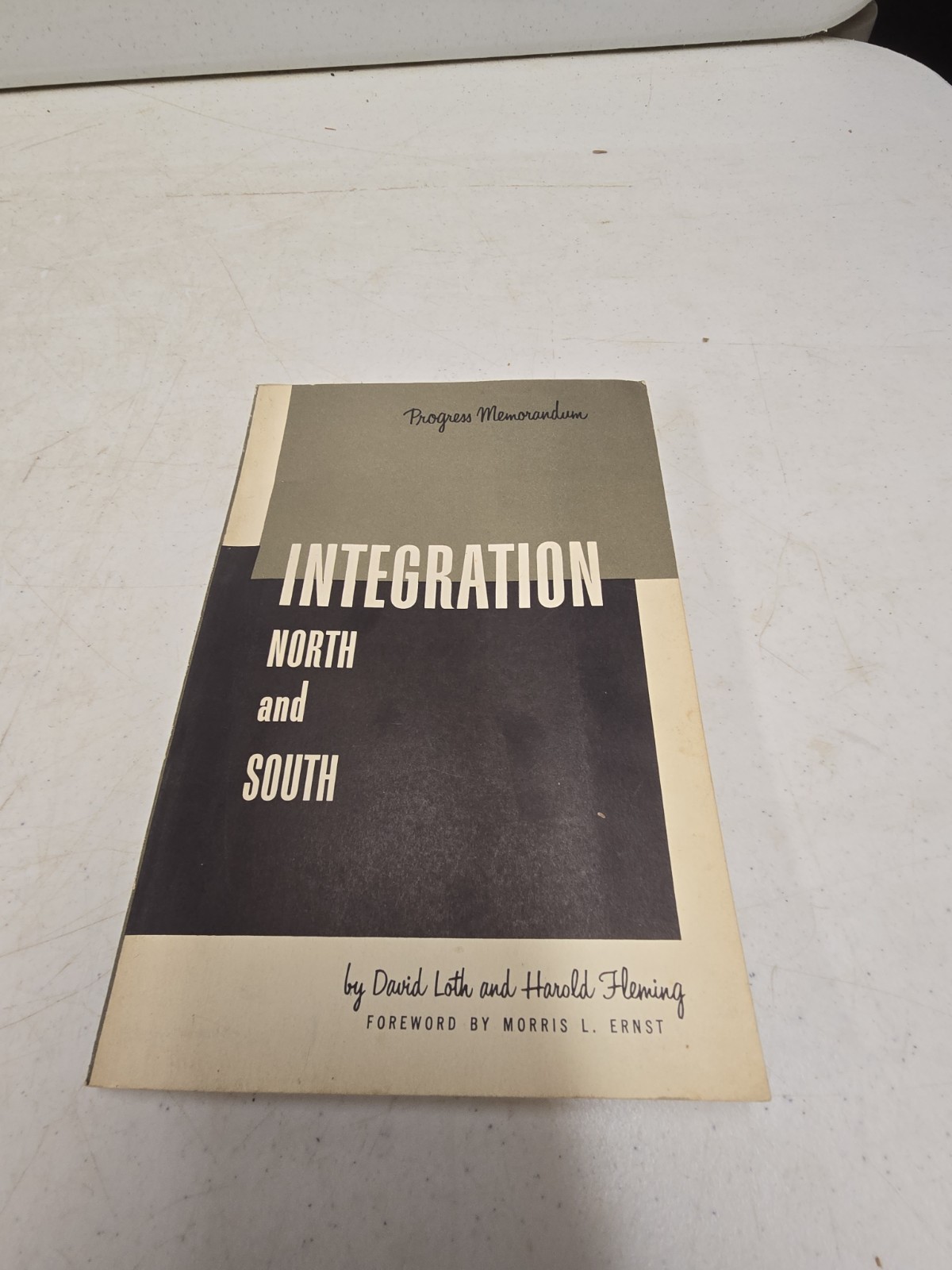 Vintage 1956 Progress Memorandum Integration North & South D Loth & H Fleming