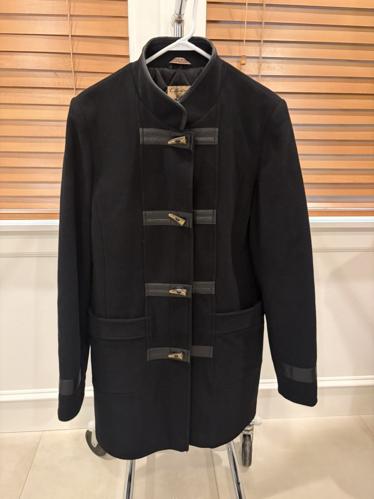 Tall Girl Wool Blend Duffle Toggle Coat Quilted Liner Women’s Size 16 Tall