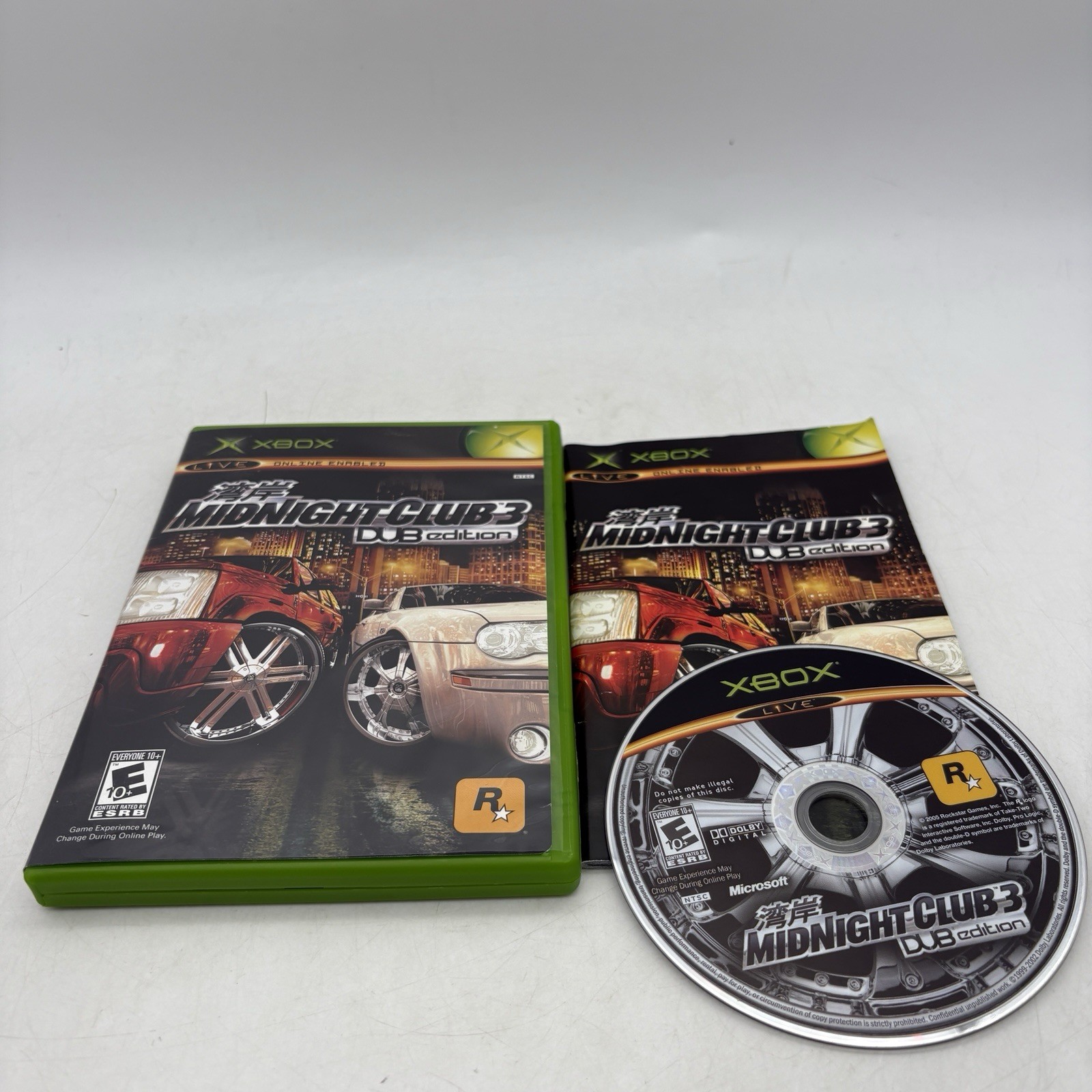 Midnight Club 3 Dub Edition Xbox Black Label Complete w/ Manual CIB Tested Midnight Club 3 Dub Edition Xbox Black Label Complete w/ Manual CIB Tested