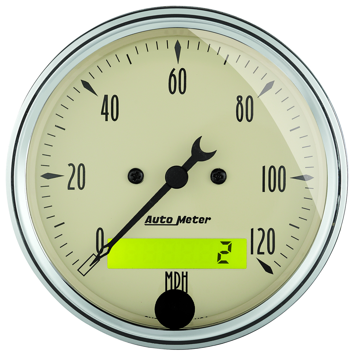 AutoMeter 1887 Antique Beige Electric Programmable Speedometer 0-120mph 3-1/8\