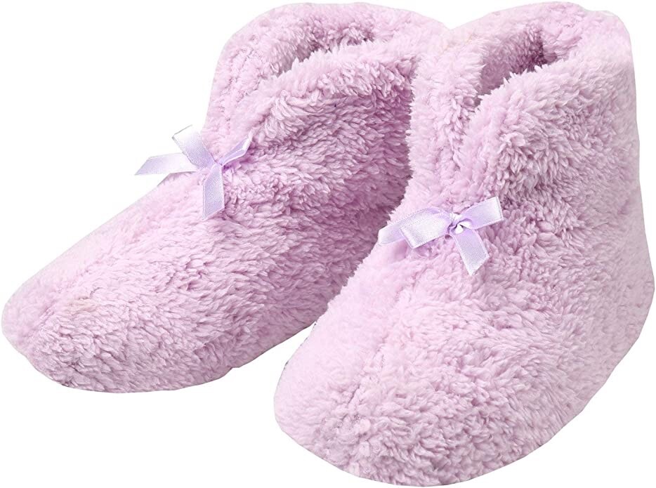 MSR Imports Women\'s Chenille Slippers - Soft Ultra-Plush Booties, Lavender XL