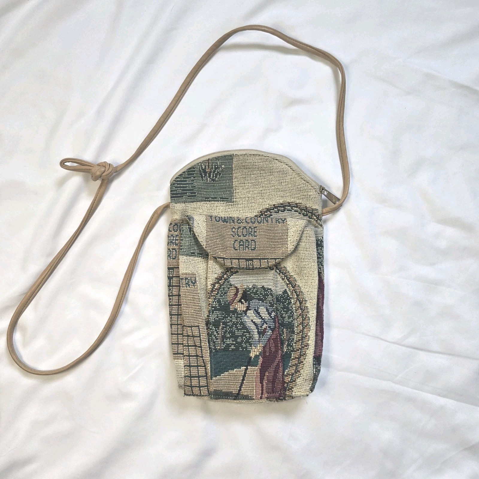 vintage woven tapestry crossbody bag Rectangle 90s Y2k Woman Golf Design Art vintage woven tapestry crossbody bag Rectangle 90s Y2k Woman Golf Design Art