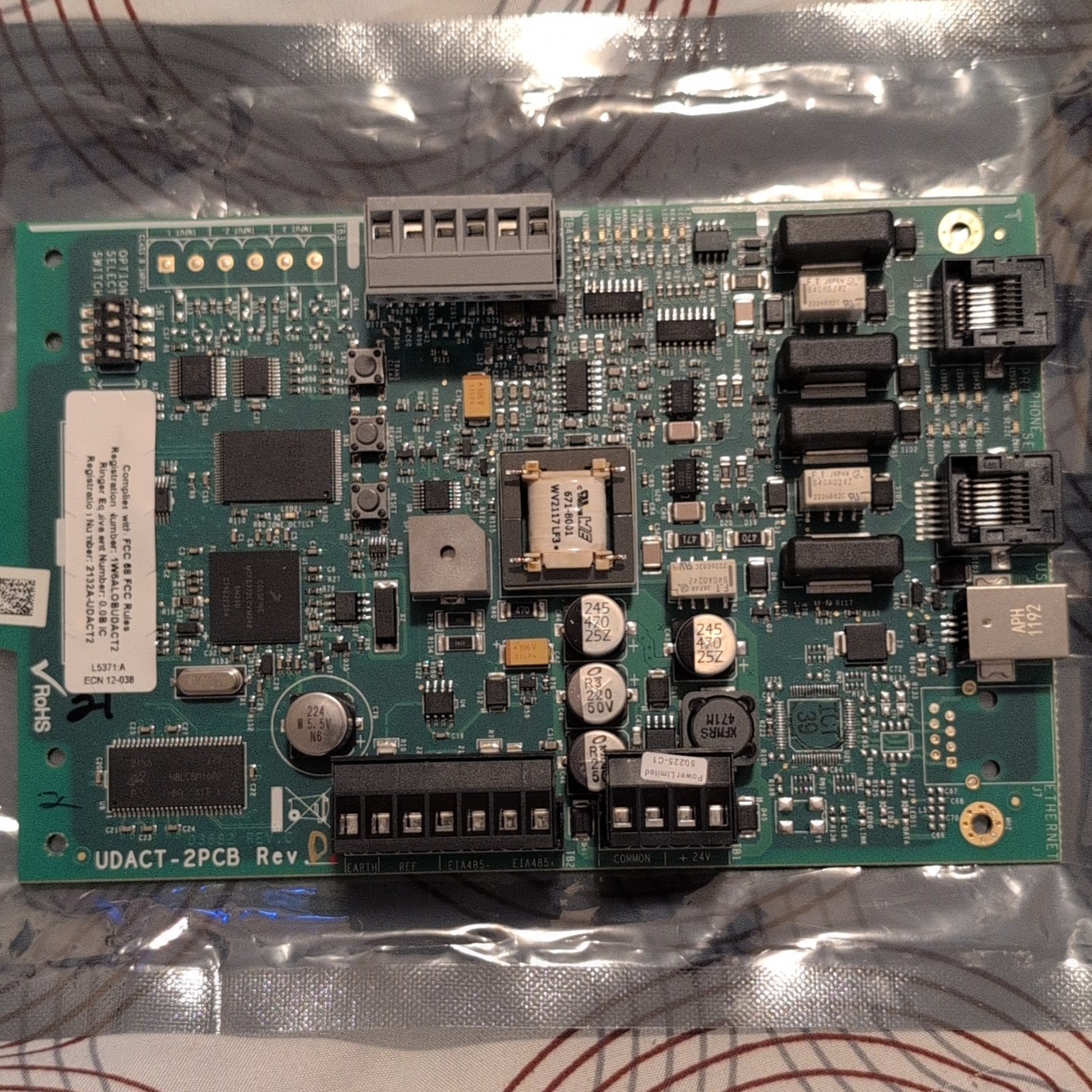 NOTIFIER UDACT-2 UDACT-2PCB Fire Alarm Communicator PCB Board Rev D NOTIFIER UDACT-2 UDACT-2PCB Fire Alarm Communicator PCB Board Rev D