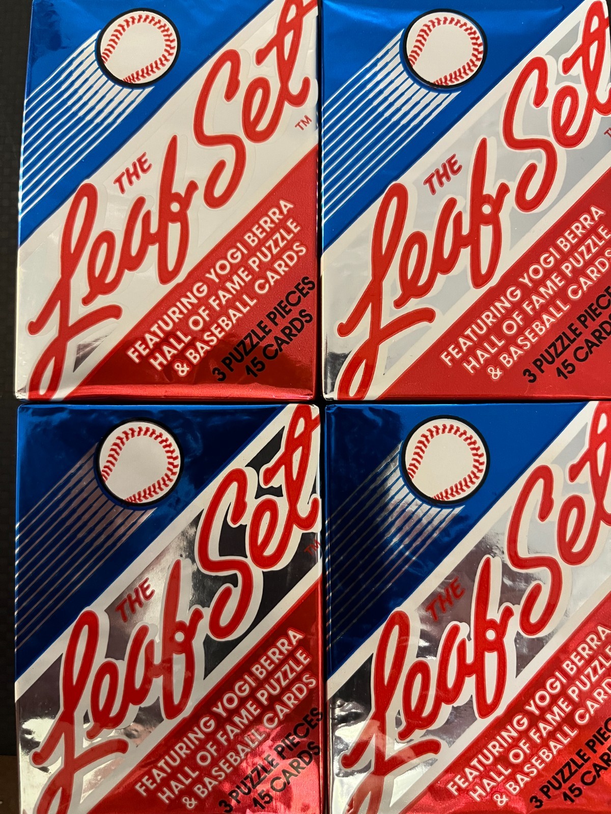 1990 Leaf Set Baseball UNOPENED Pack Lot of 4 Packs Series 1 - 