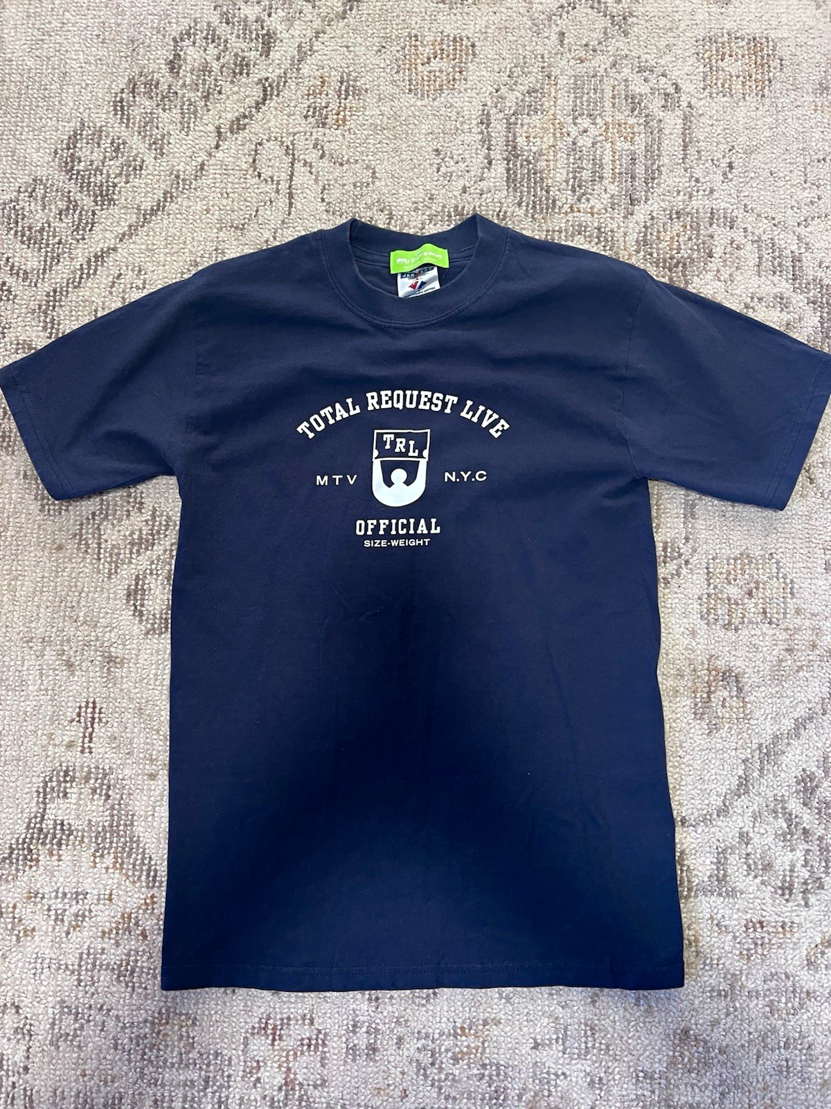Jerzees MTV TRL Total Request Live Navy Vintage 2000s Heavyweight Tee S Jerzees MTV TRL Total Request Live Navy Vintage 2000s Heavyweight Tee S