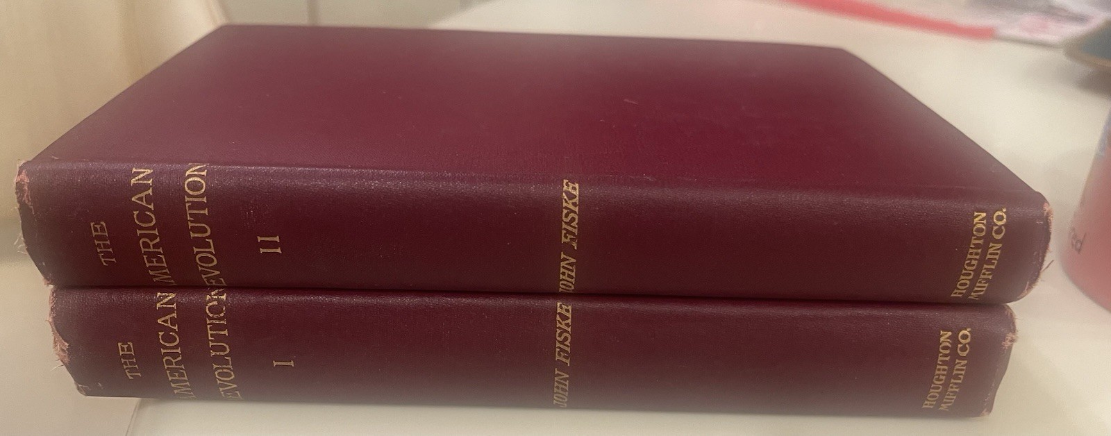The American Revolution John Fiske 2 Volume Set Antique Hardcover History 1919