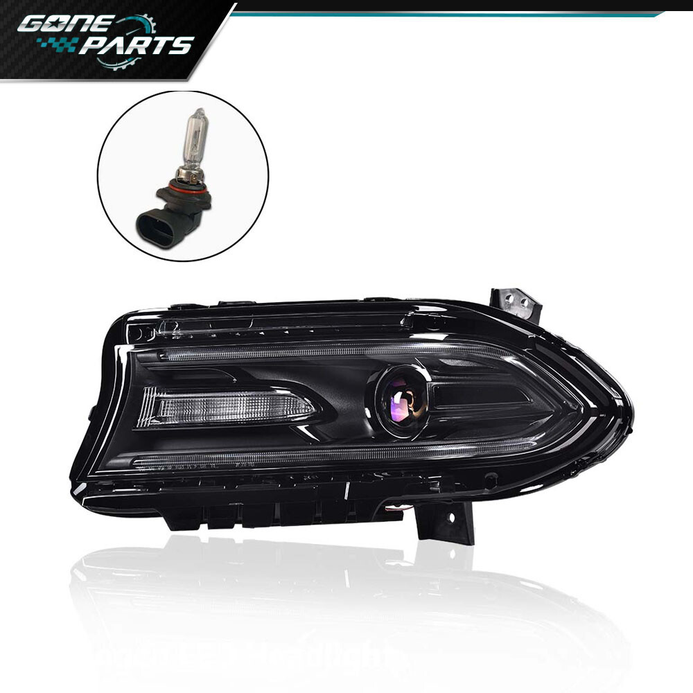 Fit For 2015-2022 Dodge Charger Halogen LED DRL Projector Headlights Lamps