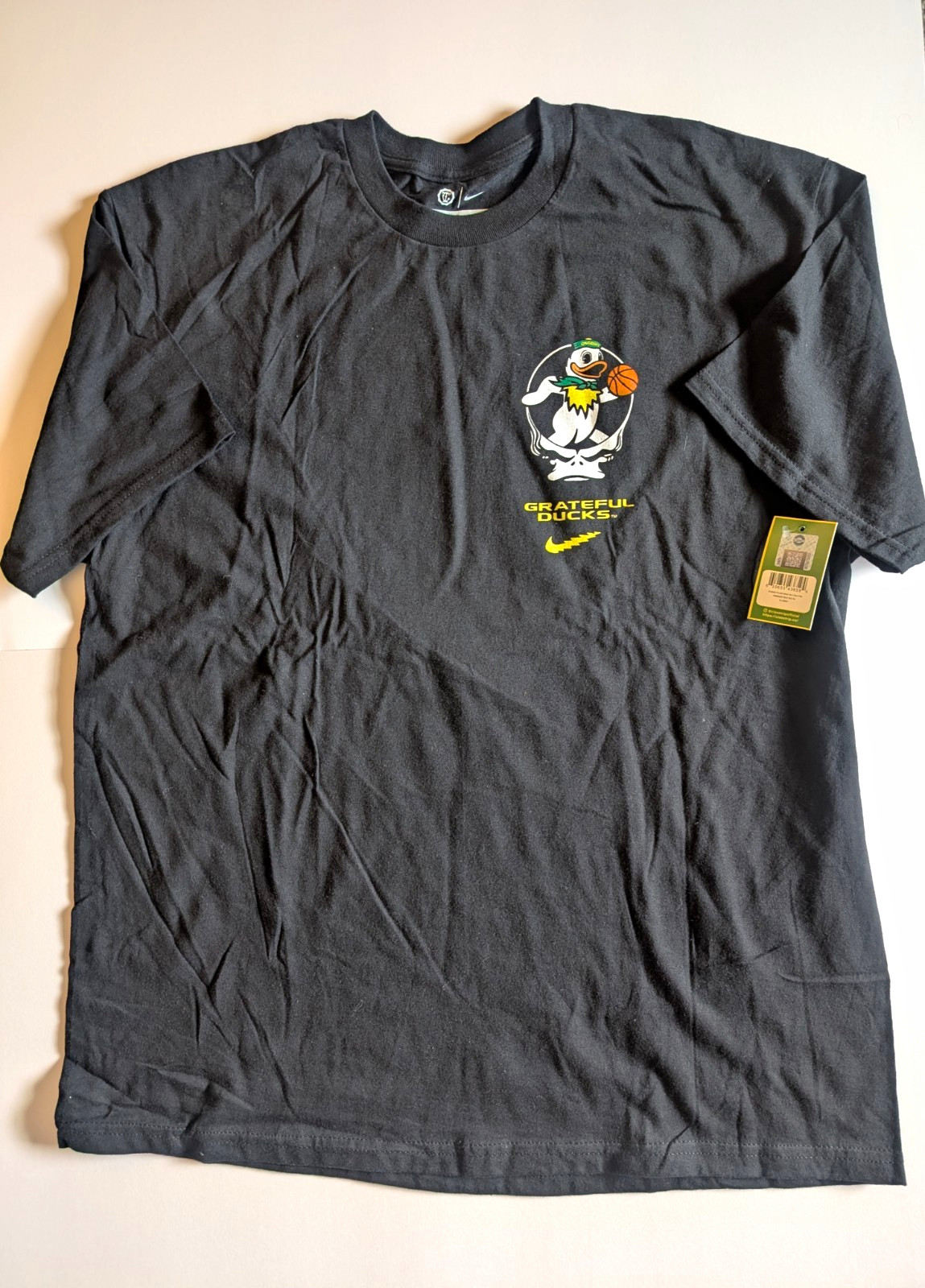 Nike Class Trip Grateful Ducks Steal Your Face T-Shirt Black Men Size XL NWT