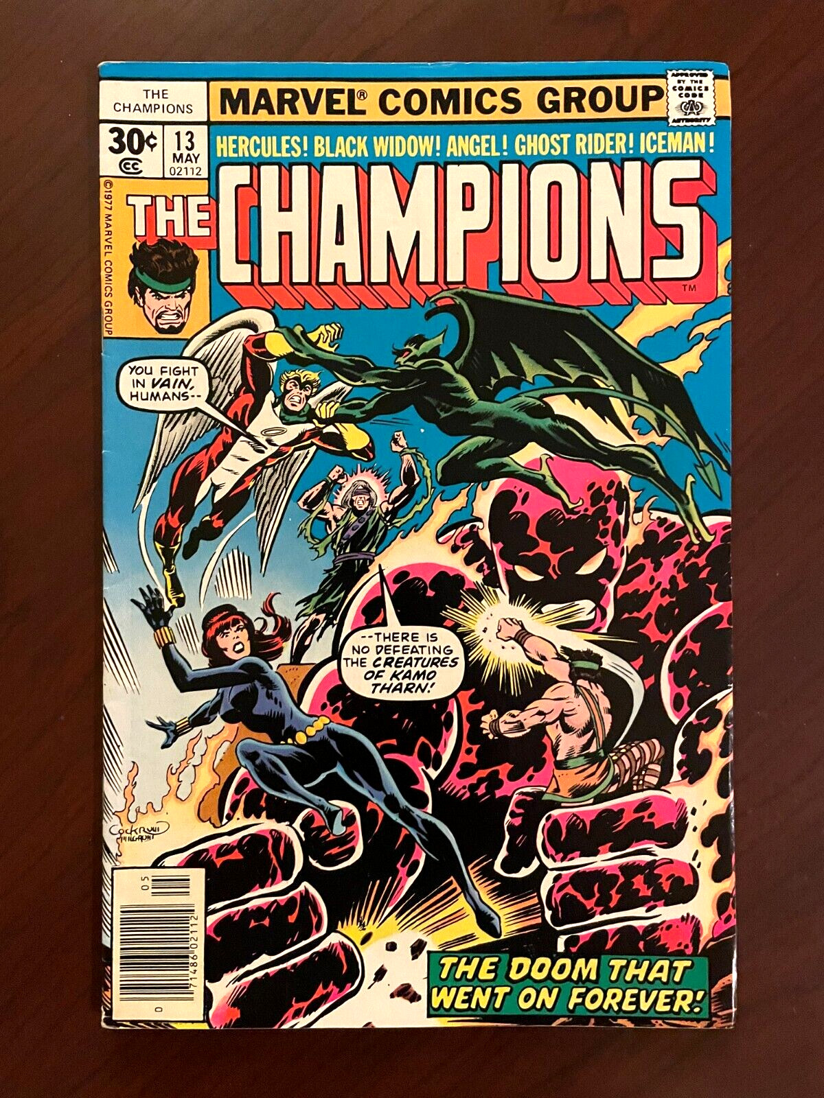 The Champions #13 (Marvel Comics 1977) John Byrne Black Widow Hercules 7.0 F/VF