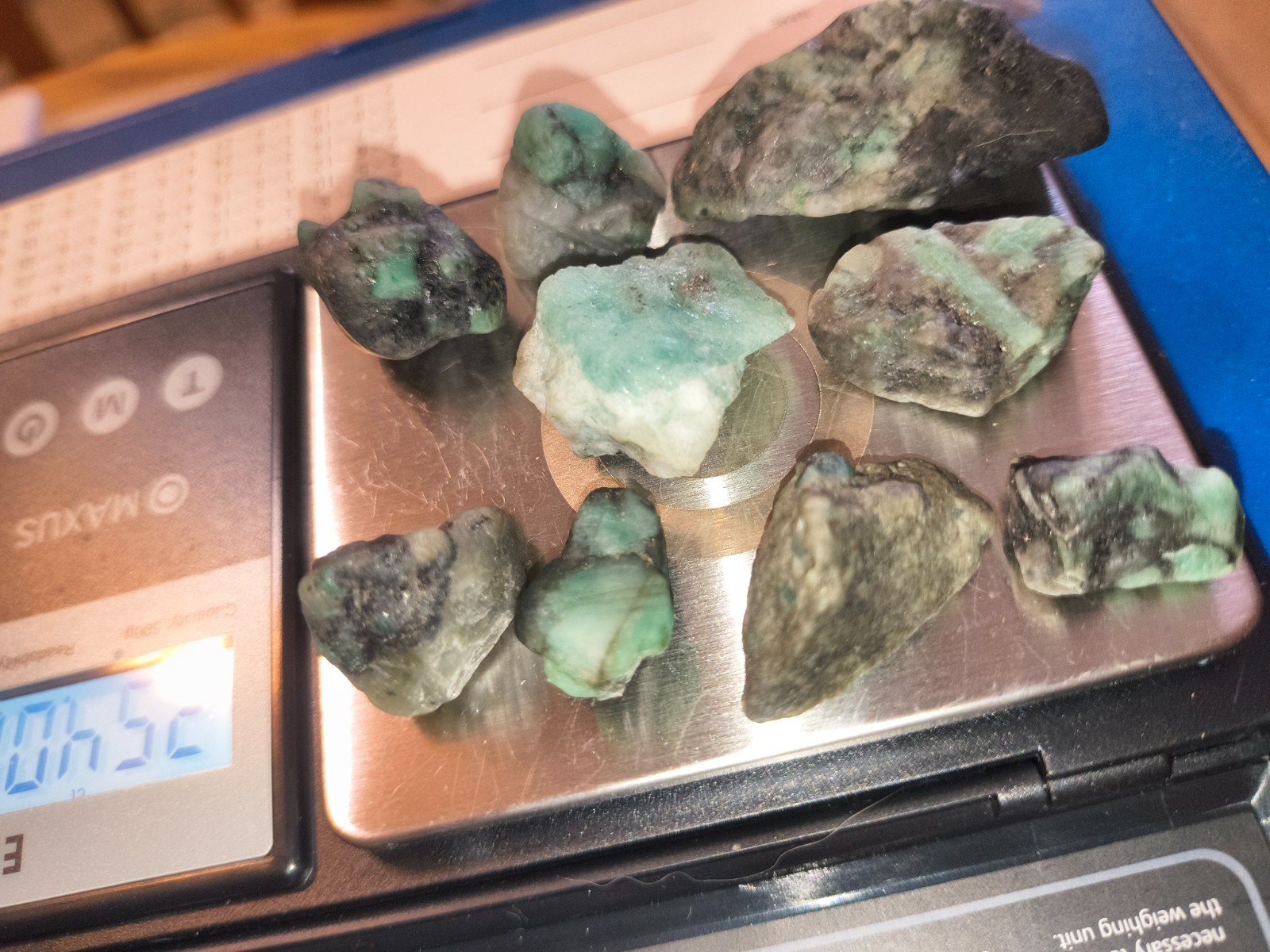 254 Ct Natural Brazilian Green Emerald Crystal Facet Rough Specimens (9) LARGE 254 Ct Natural Brazilian Green Emerald Crystal Facet Rough Specimens (9) LARGE