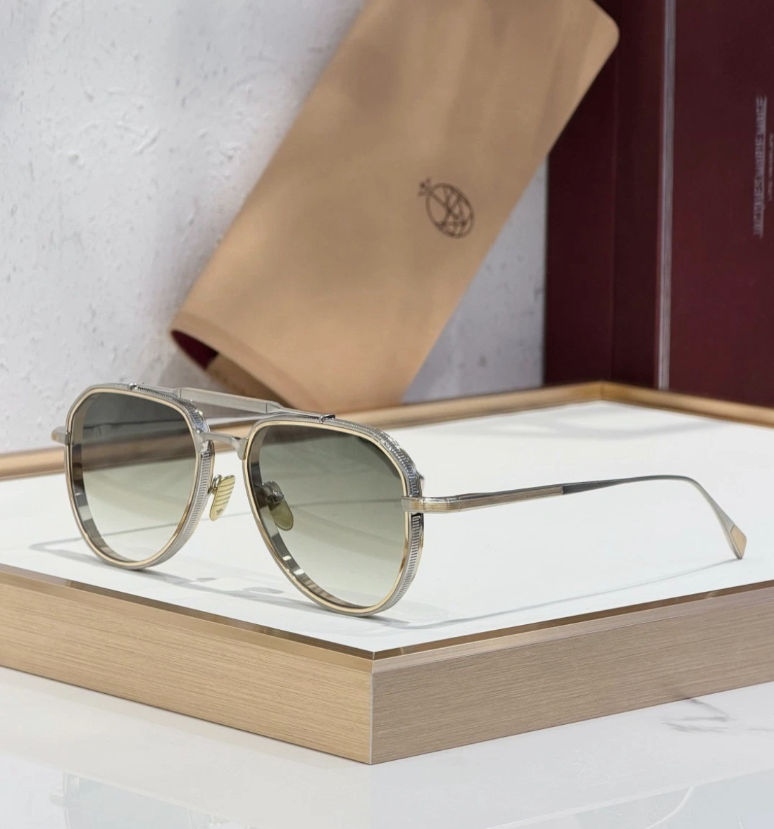 HOT - JACQUES MARIE MAGE COMMANDER Sunglasses - Unisex Size 56□19-146