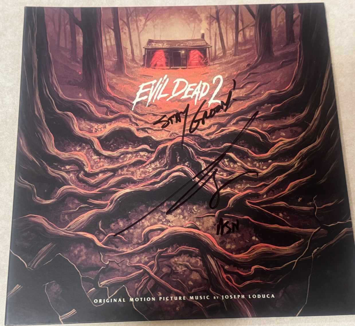 Evil Dead 2 BRUCE CAMPBELL Signed Vinyl Record Album Soundtrack JSA Evil Dead 2 BRUCE CAMPBELL Signed Vinyl Record Album Soundtrack JSA