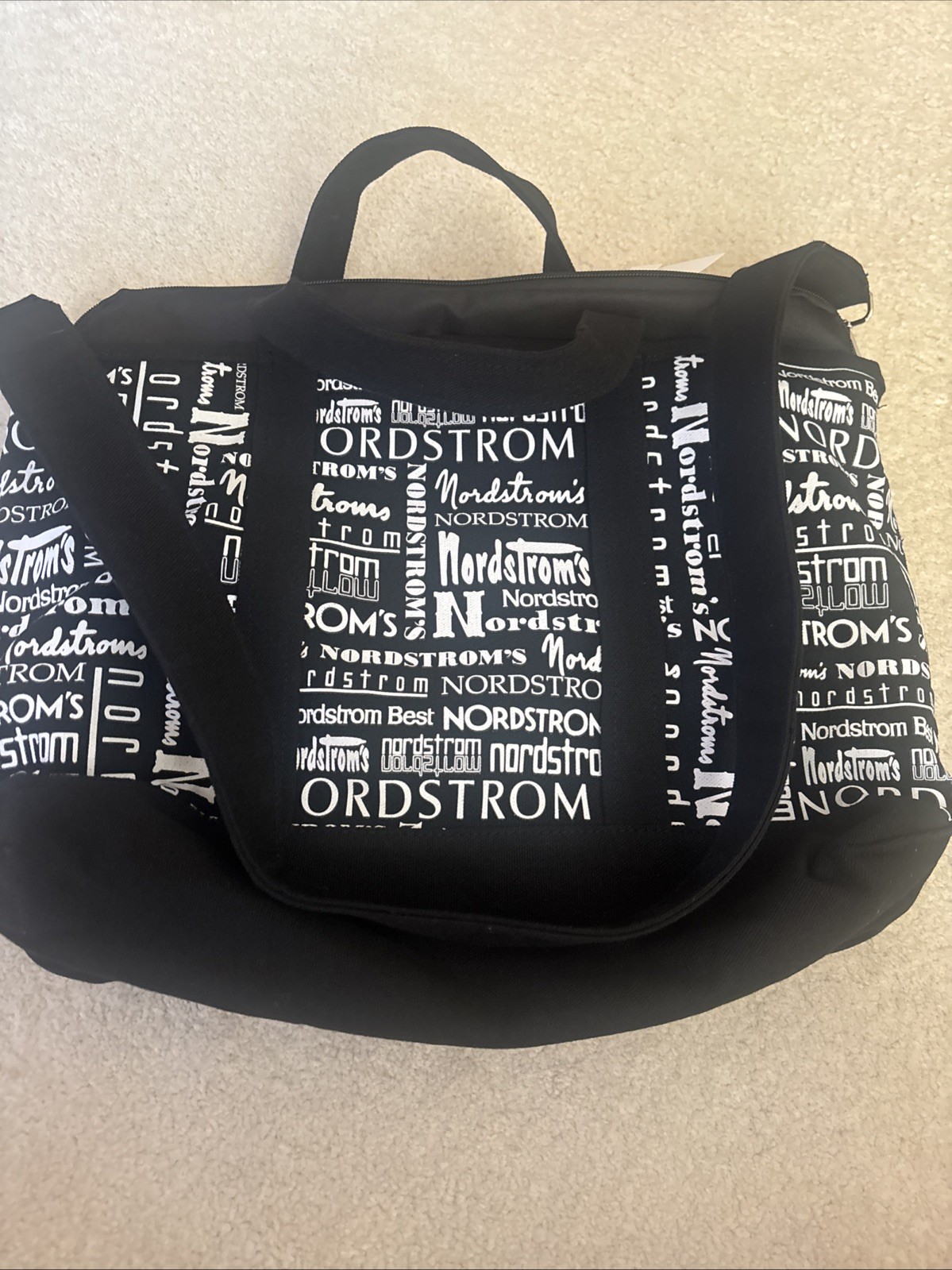Nordstrom 125 Anniversary Black/White Logo Tote Bag Limited Edition Shopping NEW