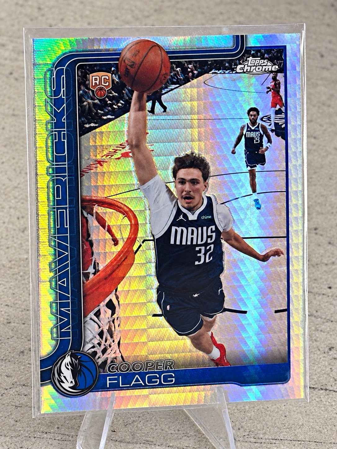 2025-26 Topps Chrome Update Cooper Flagg Prism Refractor RC #151 Mavericks