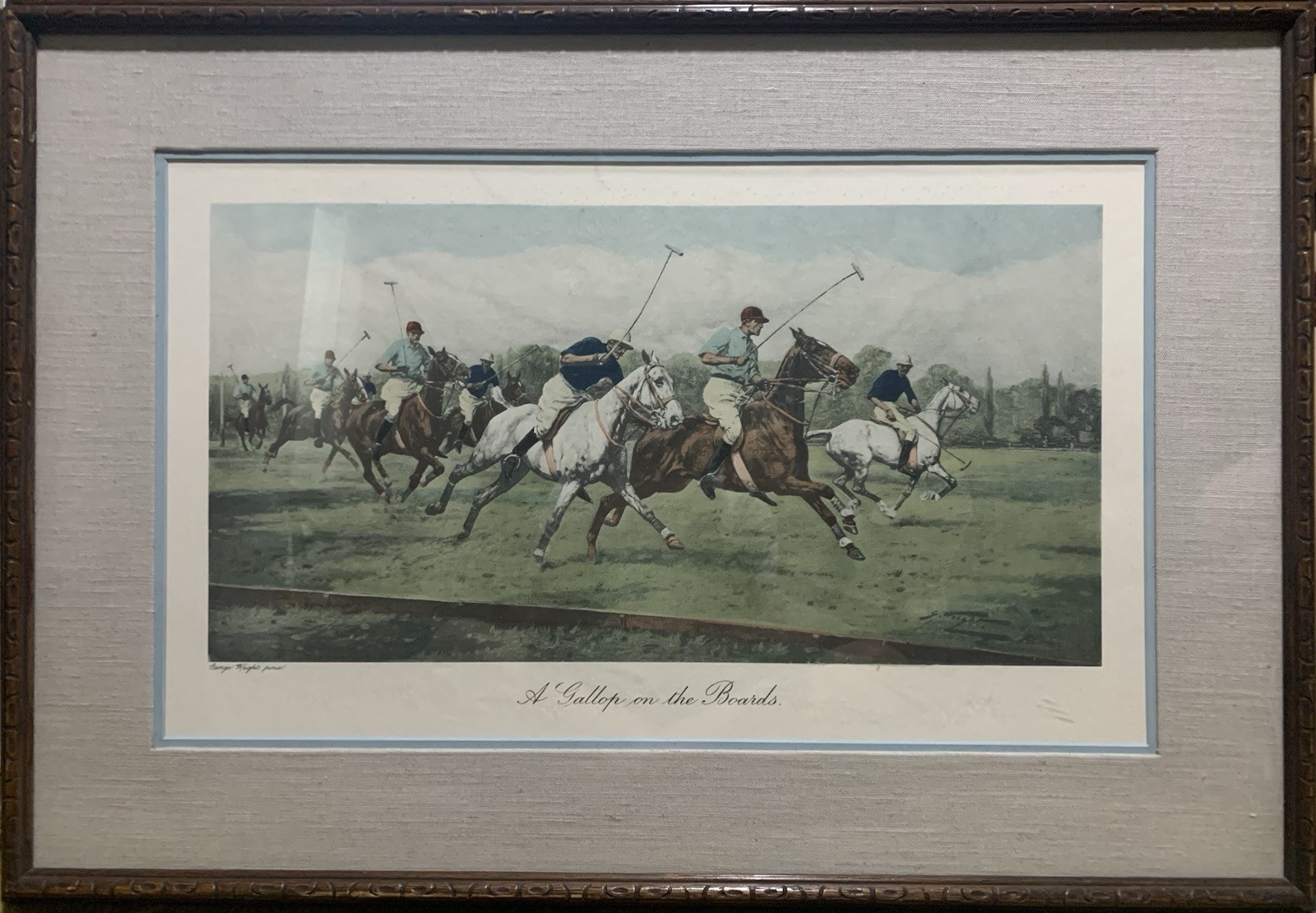 🐴 Vintage George Wright Polo Prints - Set of 2 Paintings