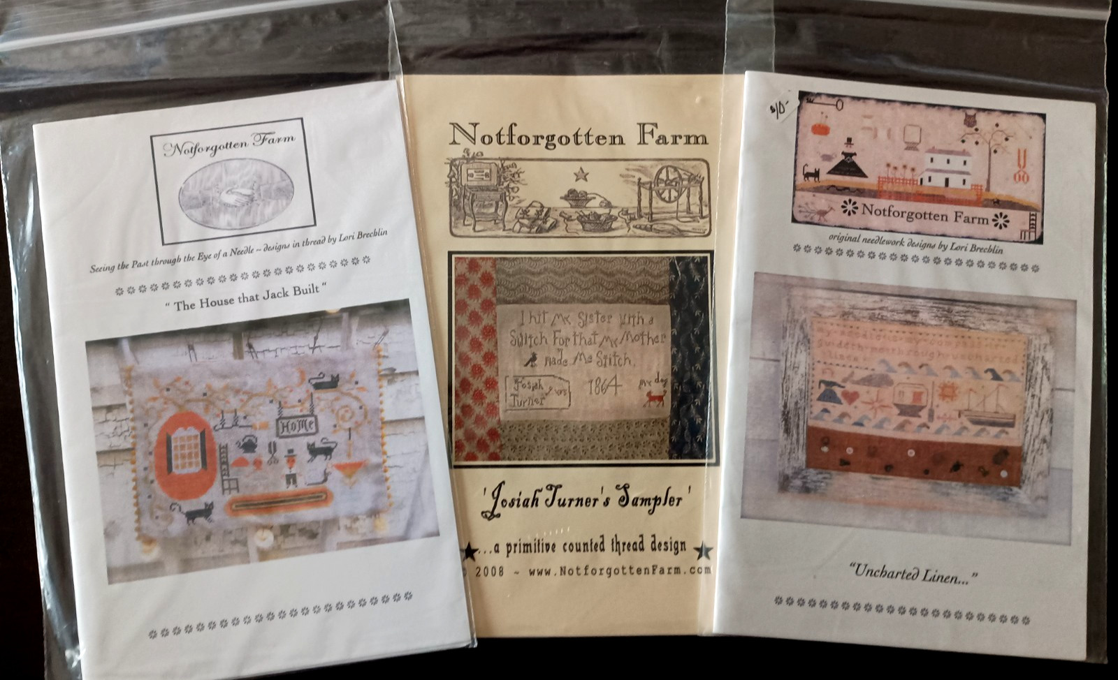 Not Forgotten Farm - Cross Stitch Patterns - Lot of 3 Not Forgotten Farm - Cross Stitch Patterns - Lot of 3
