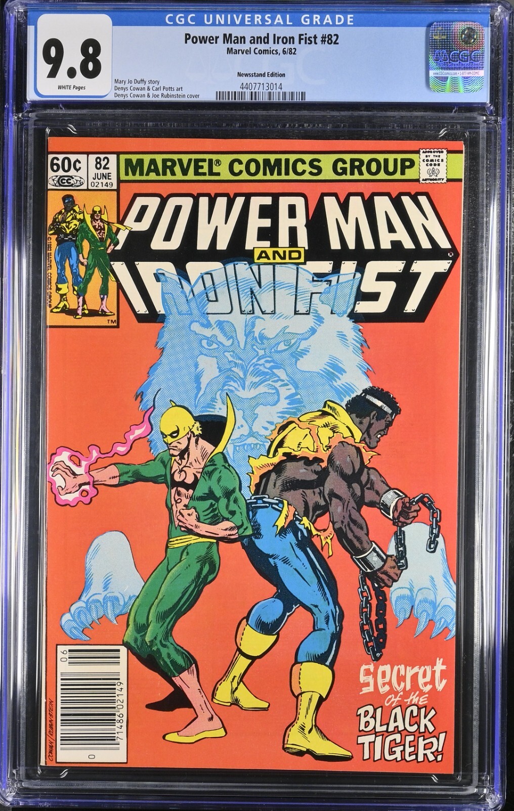 POWER MAN AND IRON FIST #82 NEWSSTAND CGC 9.8 NM/MT White Pages 🔥  1982 X-Men
