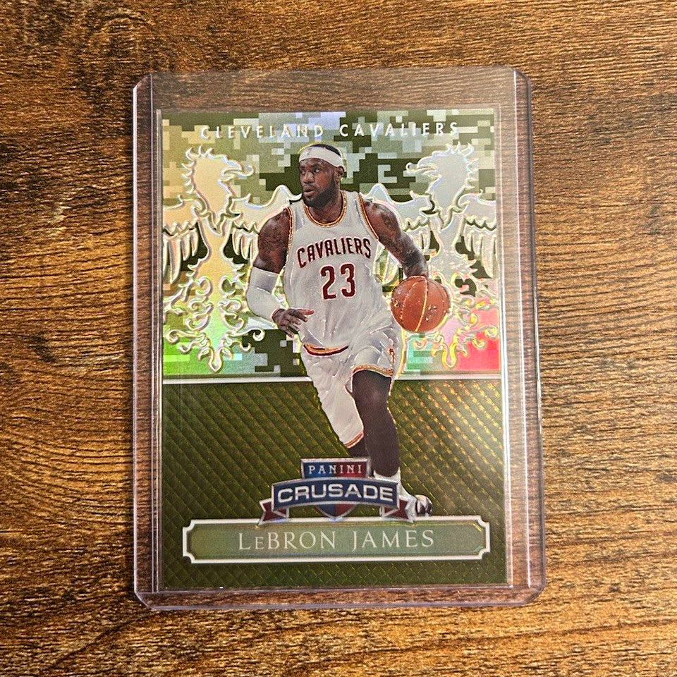 2014-15 Panini Excalibur LeBron James Crusade Camouflage Rare 2014-15 Panini Excalibur LeBron James Crusade Camouflage Rare