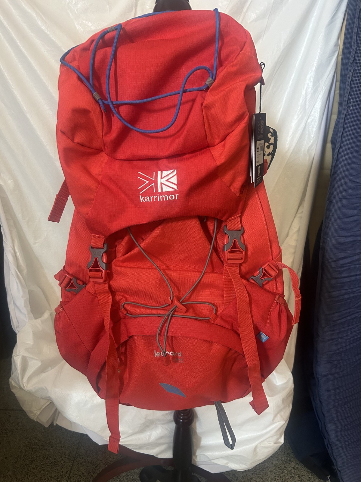 Karrimor Leopard 65+5L Trekking Backpack - Red/Gray Hiking Rucksack - New wi