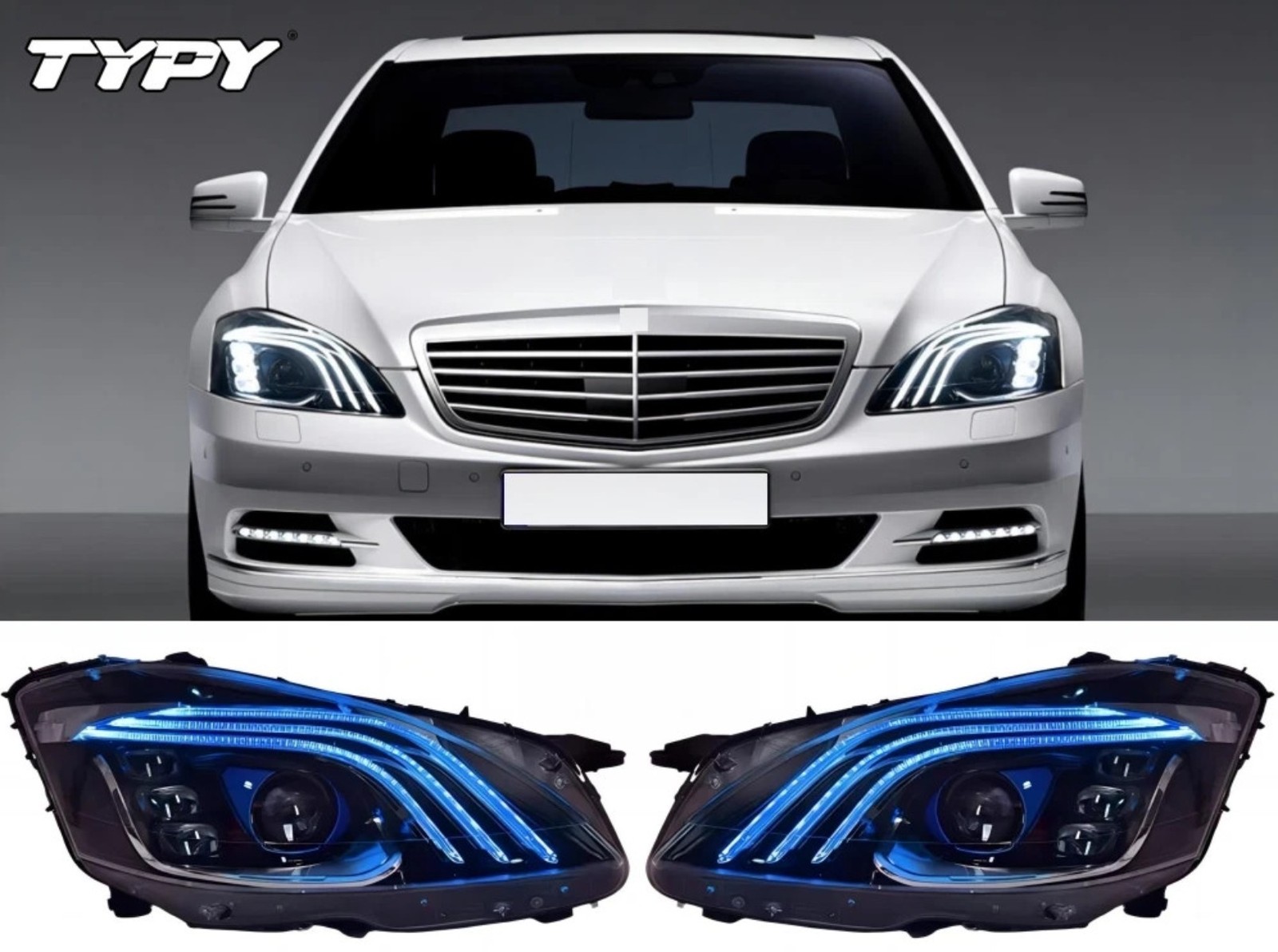 1 Set LED Headlight For Benz W221 2006-2013 S Class Upgrade Turn Signal Lamps