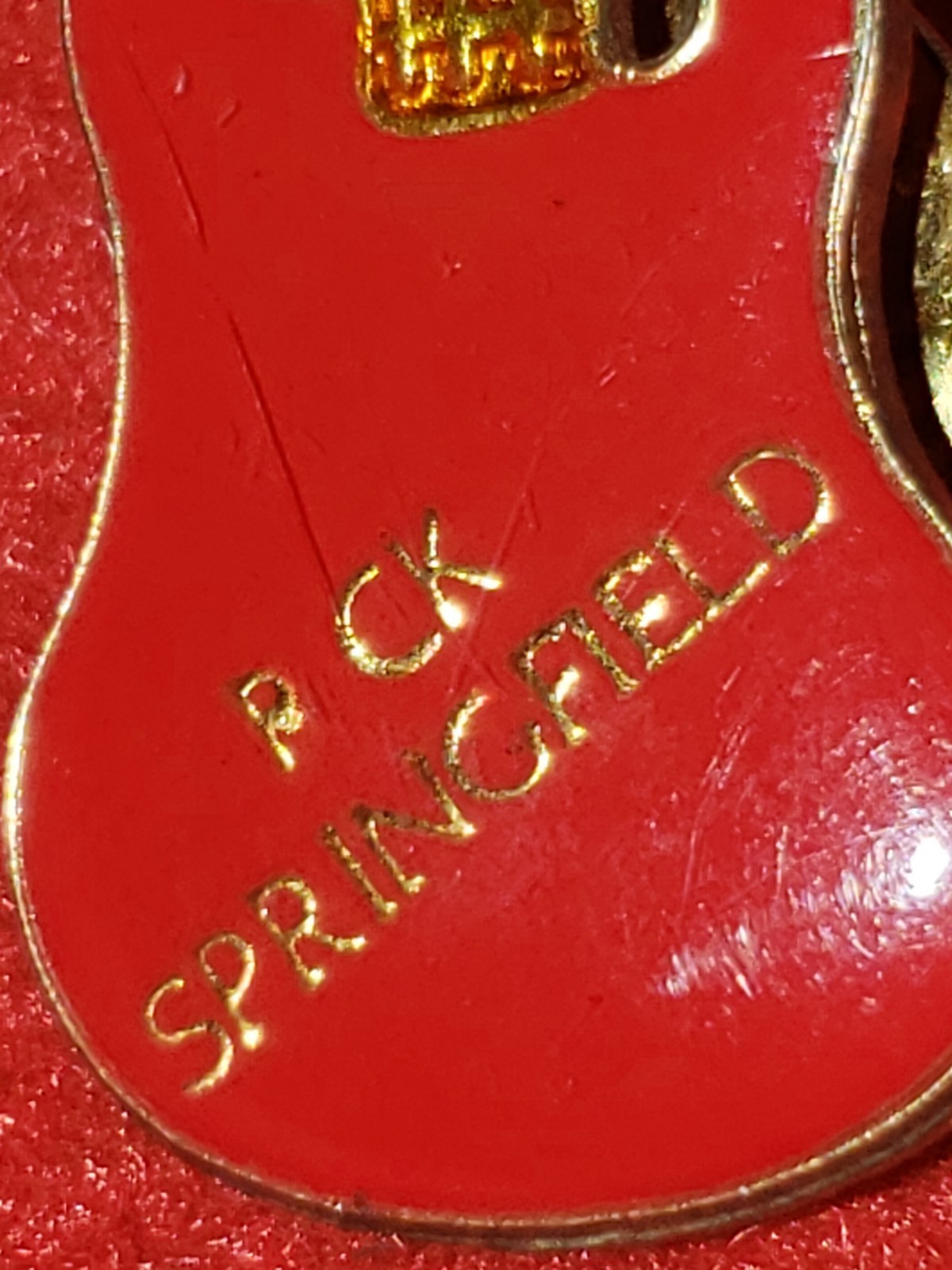 Vintage Rick Springfield Guitar Enamel Pin Badge Lot Plus Free Bonus Guitar Pin