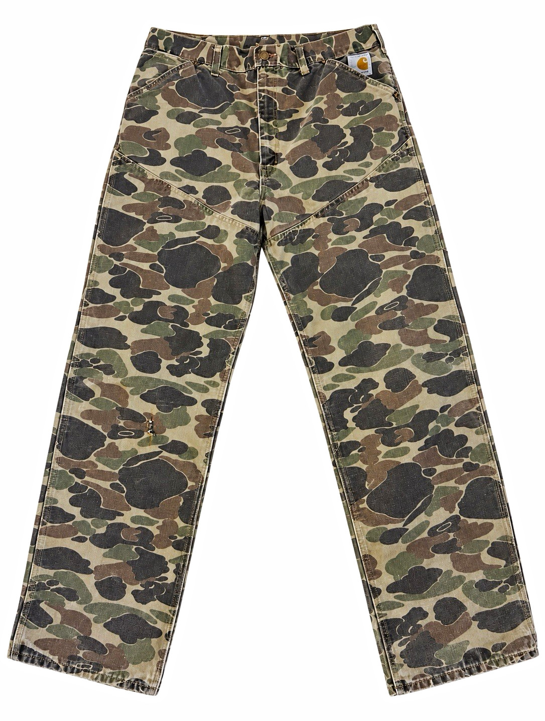 Vintage Carhartt 1989 100 Years Camo Duck Canvas Pants USA Made 34x32 WU103