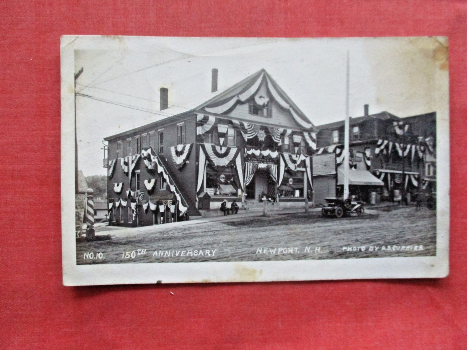 RPPC  Flag Decorated Building Newport NH.  A 24