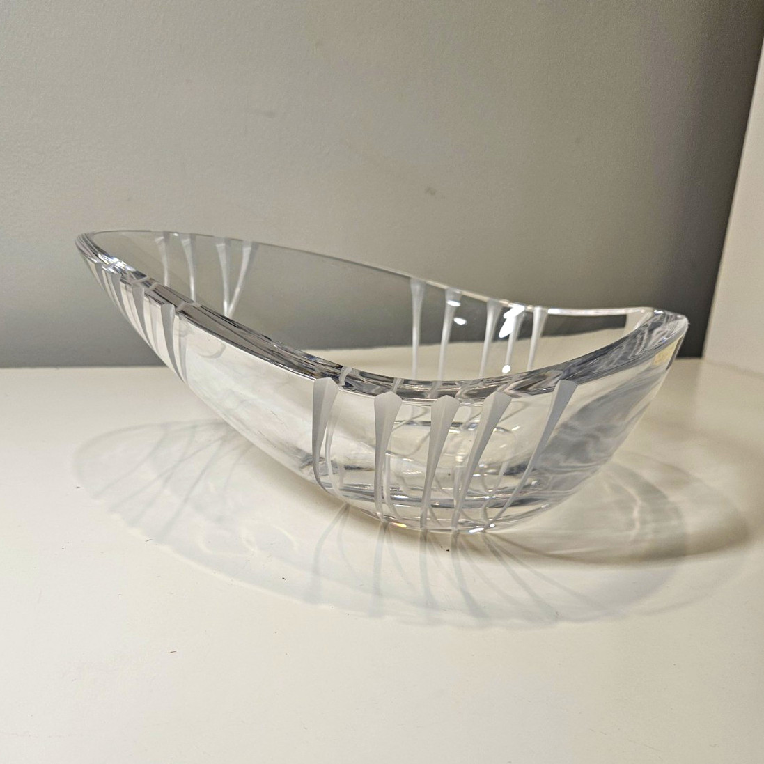 Villeroy & Boch Organics Lead Crystal Oval Serving Bowl 11\