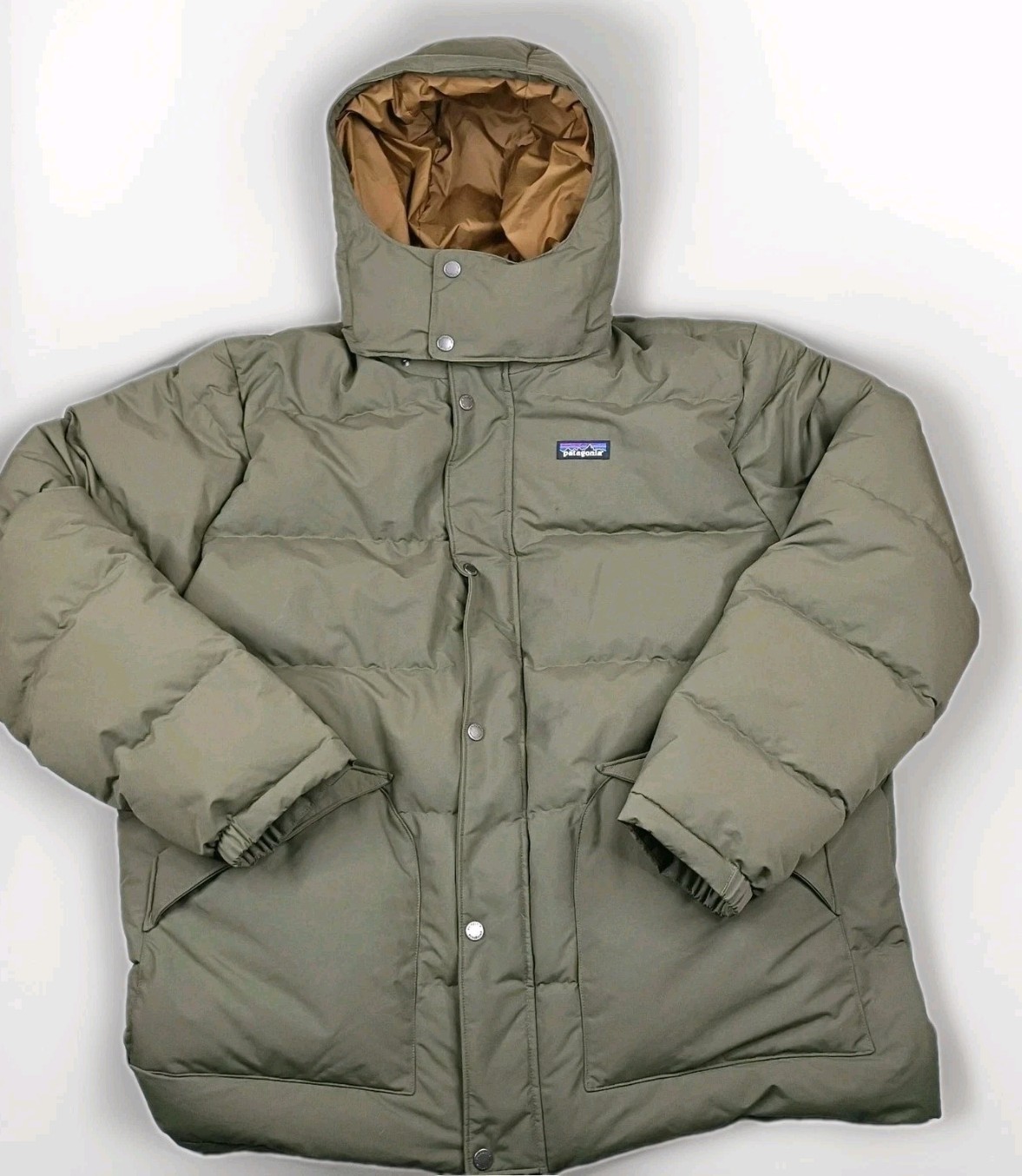 Patagonia Downdrift Puffer Jacket Mens XXL Basin Green Hooded Parker NWOT