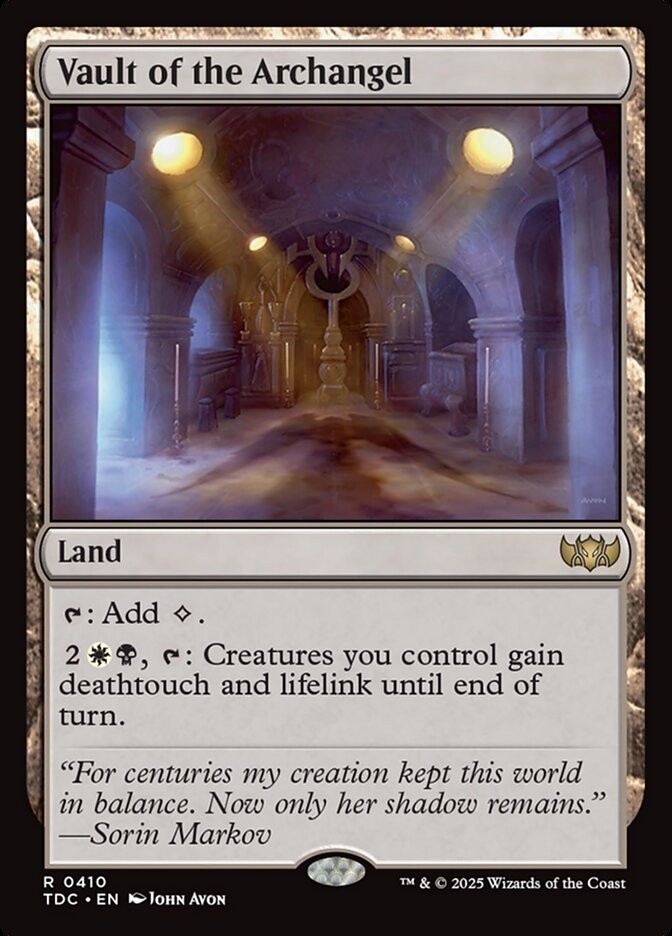 Vault of the Archangel 410 NM Tarkir: Dragonstorm Commander MTG B