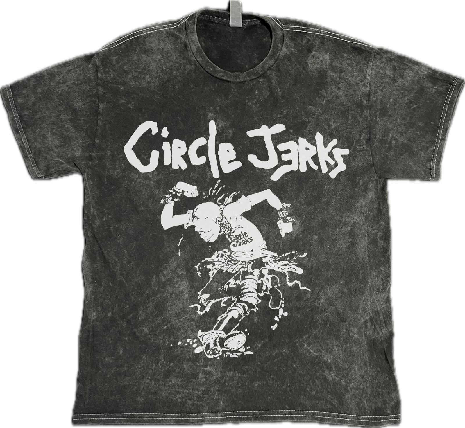 Circle Jerks T-Shirt Rock Music on 100% Cotton Mineral Wash Vintage Washed Tee Circle Jerks T-Shirt Rock Music on 100% Cotton Mineral Wash Vintage Washed Tee