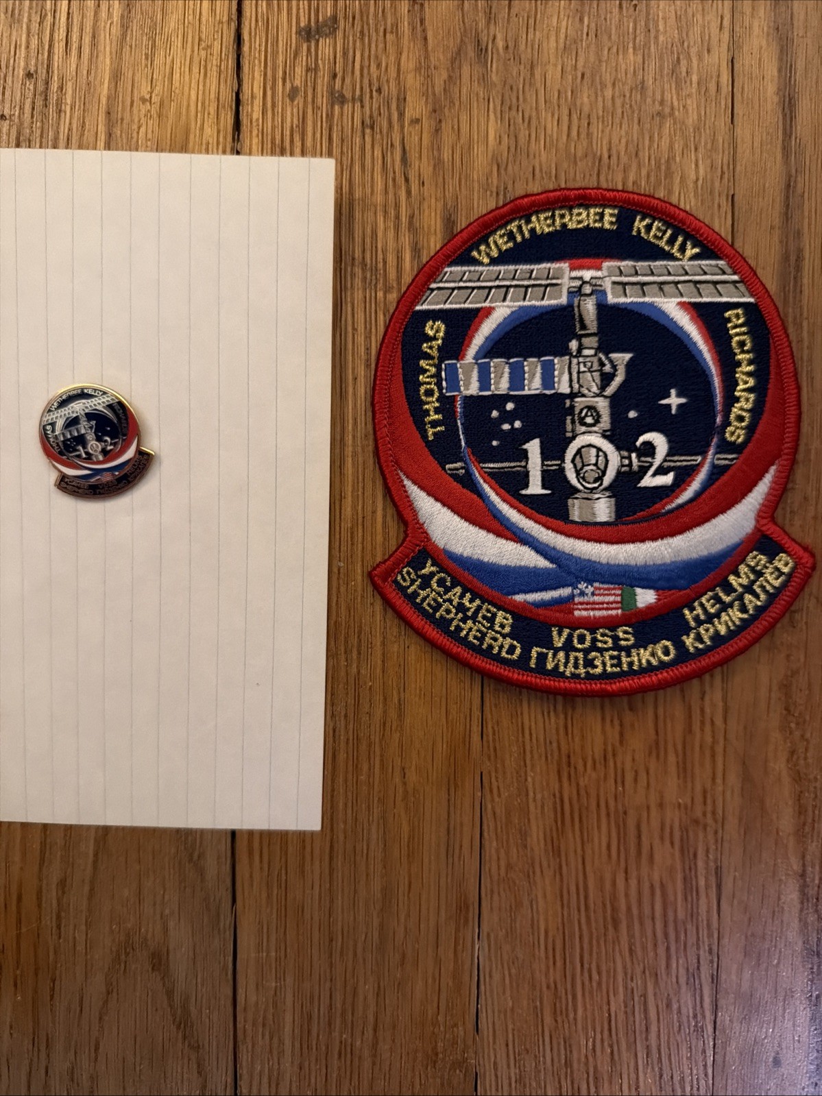 NASA Space Shuttle STS-102 Mission Patch & Enamel pin - Mint condition NASA Space Shuttle STS-102 Mission Patch & Enamel pin - Mint condition