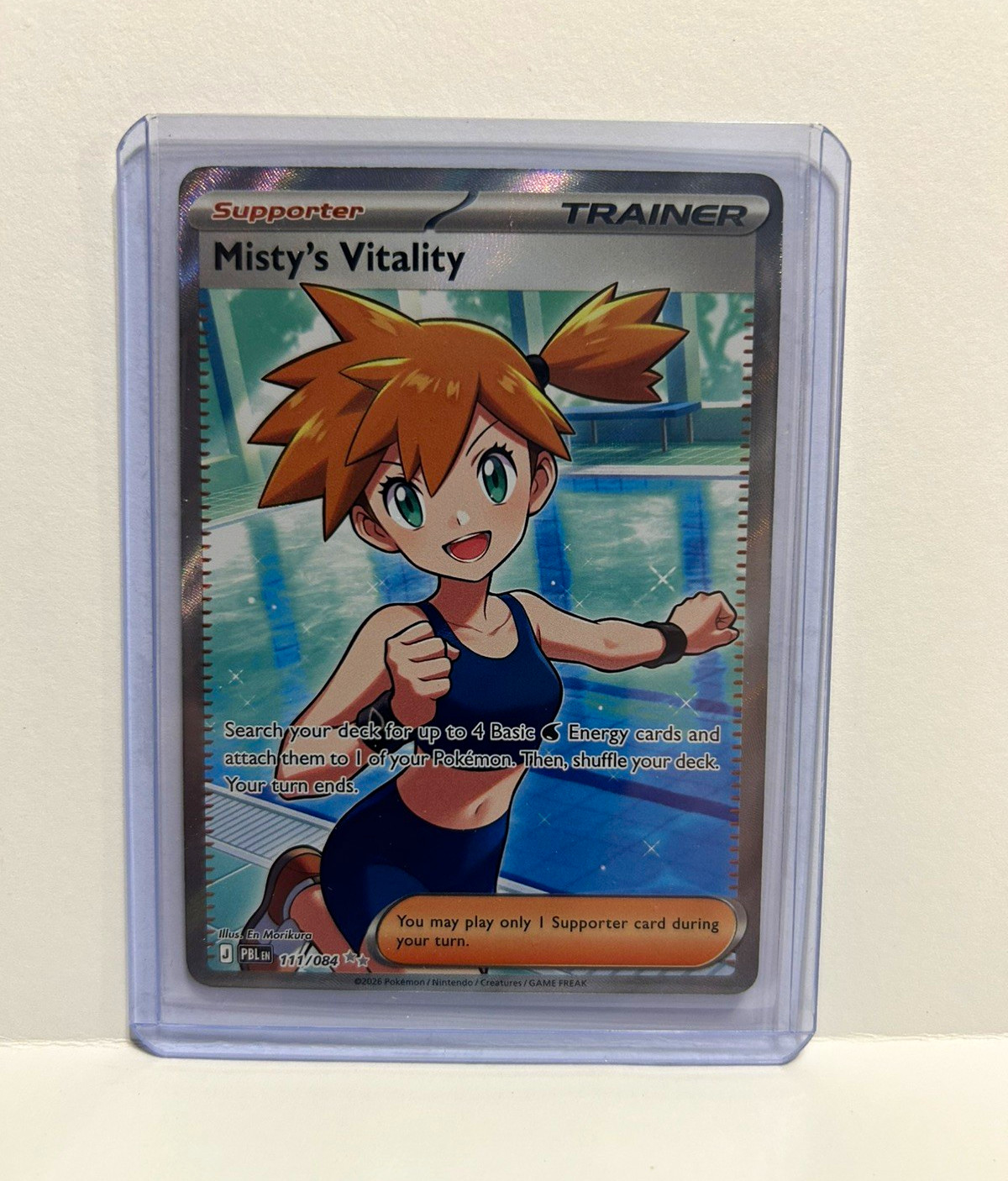 Misty\'s Vitality 191/084 Paldea Evolved Holo Full Art Trainer-Supporter EN 📈 Misty\'s Vitality 191/084 Paldea Evolved Holo Full Art Trainer-Supporter EN 📈