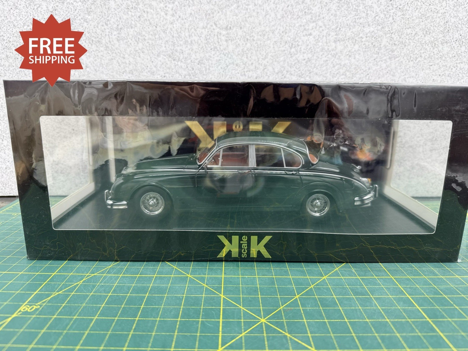 KK 1/18 Scale Diecast KKDC181014 - 1959 Jaguar MK II 3.8 RHD - Dark Green