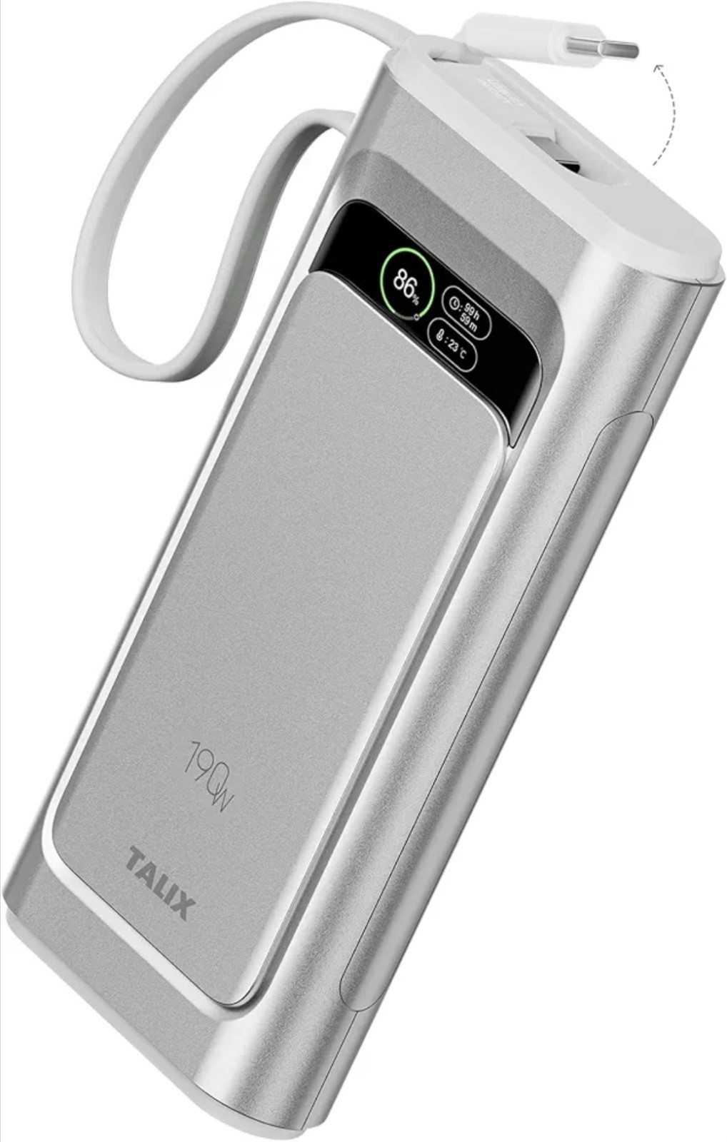 TALIX Laptop Power Bank, 20000mAh Portable Charger 190W Total Output, 3-Port TALIX Laptop Power Bank, 20000mAh Portable Charger 190W Total Output, 3-Port