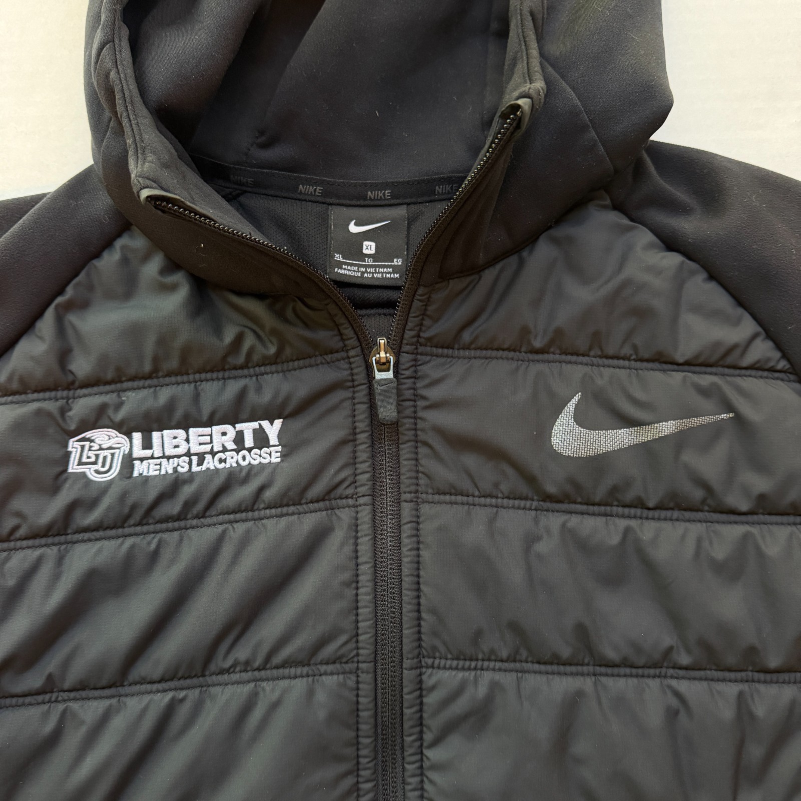Liberty University Lacrosse Jacket Nike Aeroloft Therma Fit Hoodie Men XL AO1440