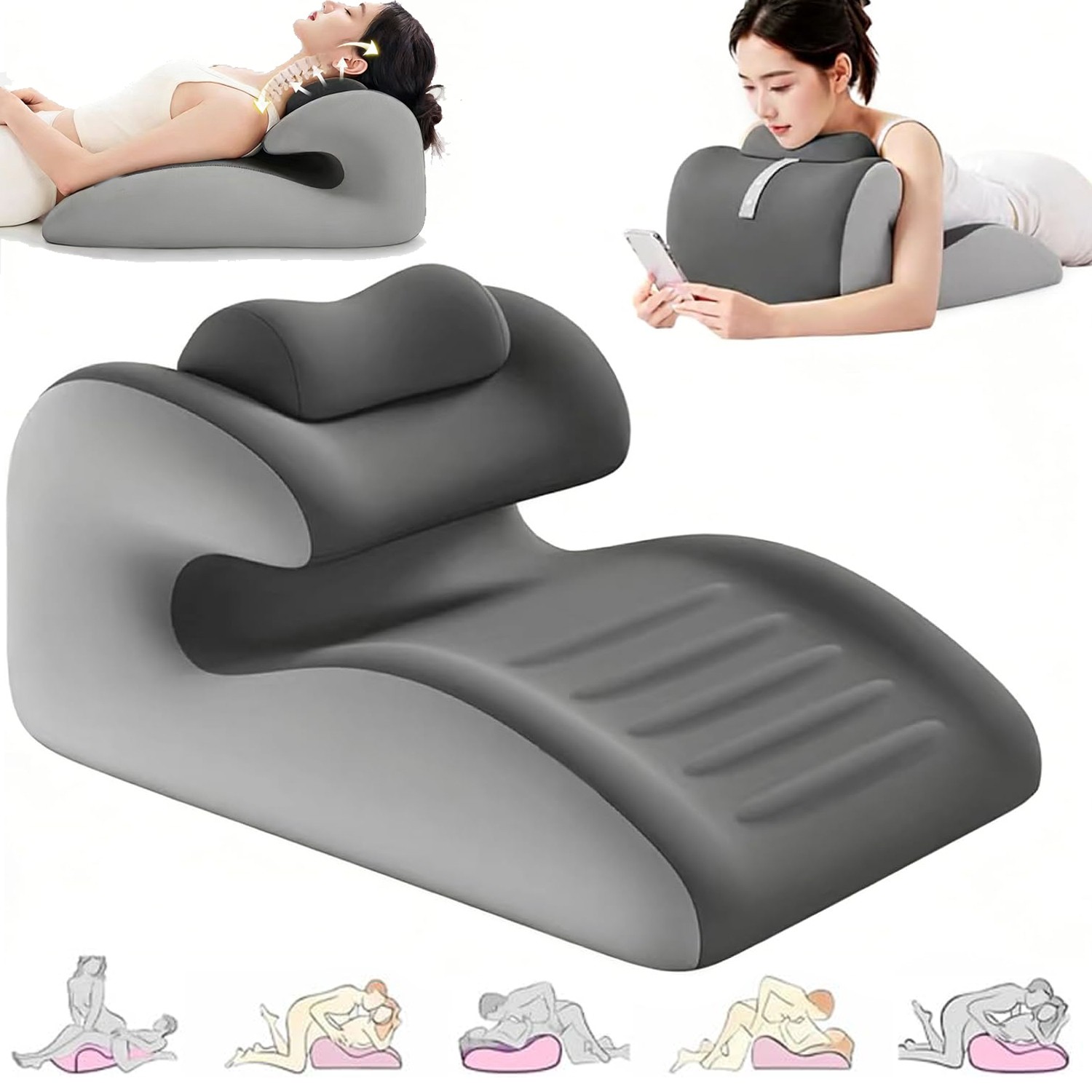 Sweet Spot Couple Pillow Couple Pillow Hip Pad Wedge Pillow Memory Foam 27°Angle