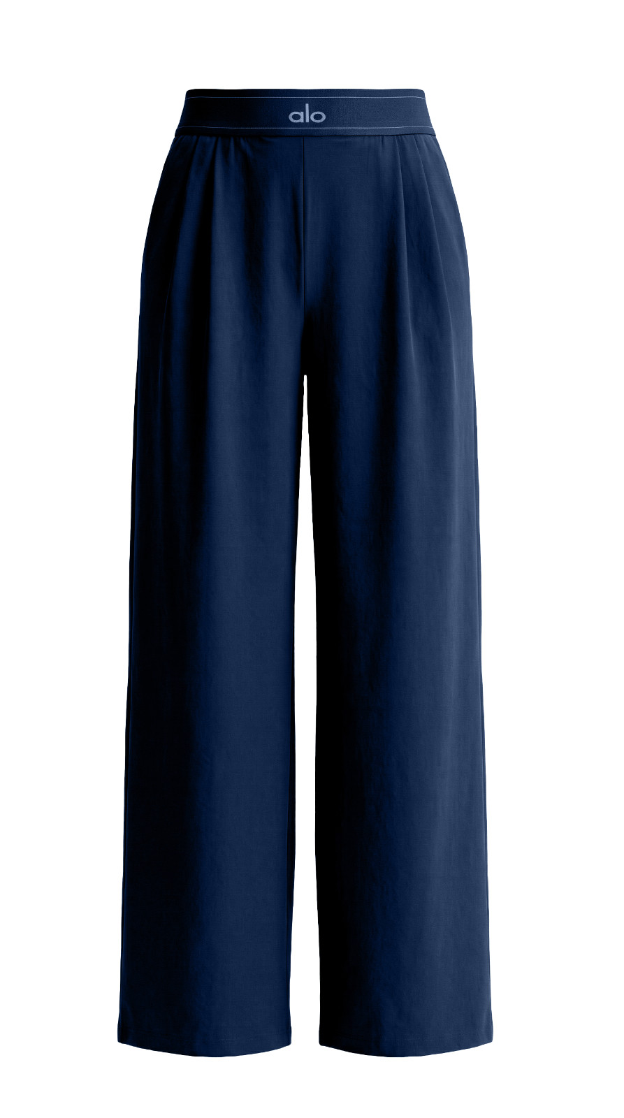 Alo Suit Up Trouser Navy Relaxed Wide Leg Lightweight